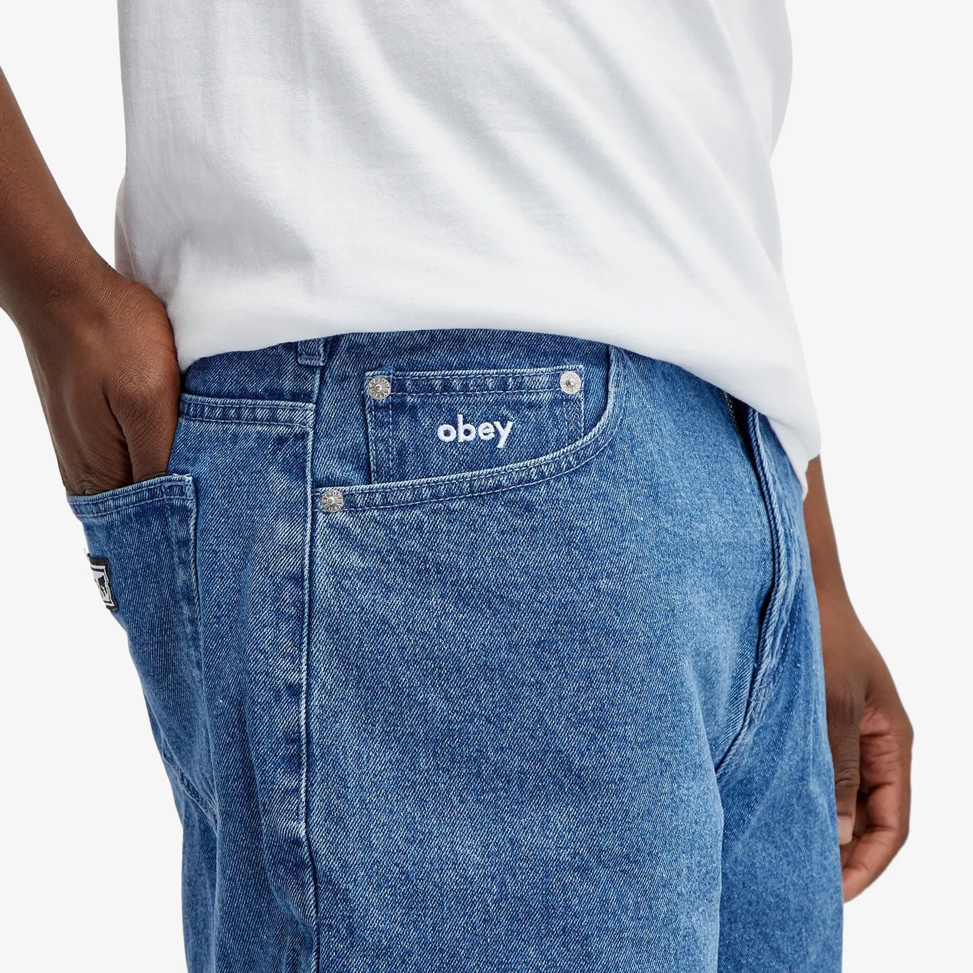 Shorts Obey Bigwig Baggy Denim Short Light Indigo W33
