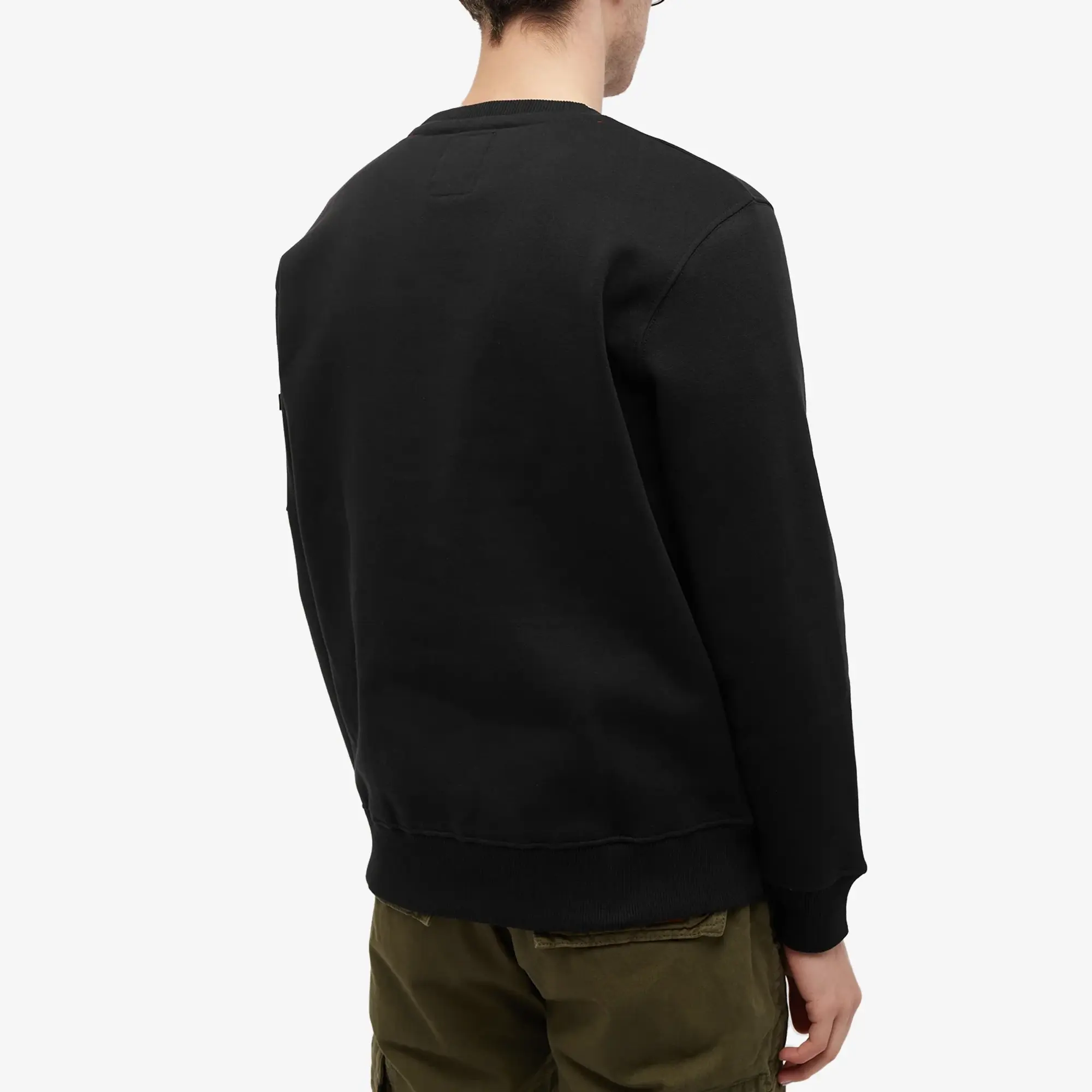 Alpha Industries Men's NASA Reflective Crew Sweat Black