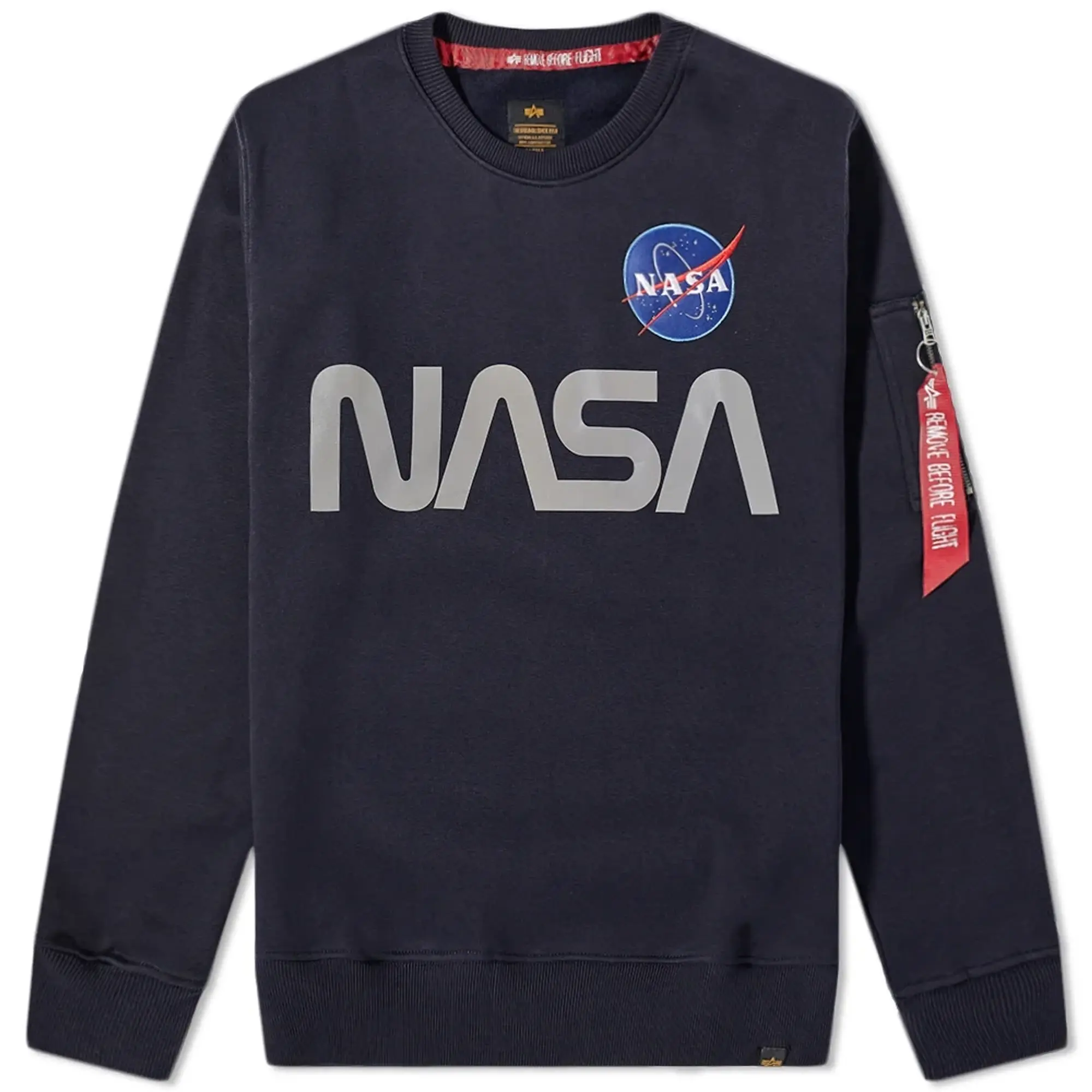 Alpha Industries NASA Reflective Crew Sweatshirt - Orange