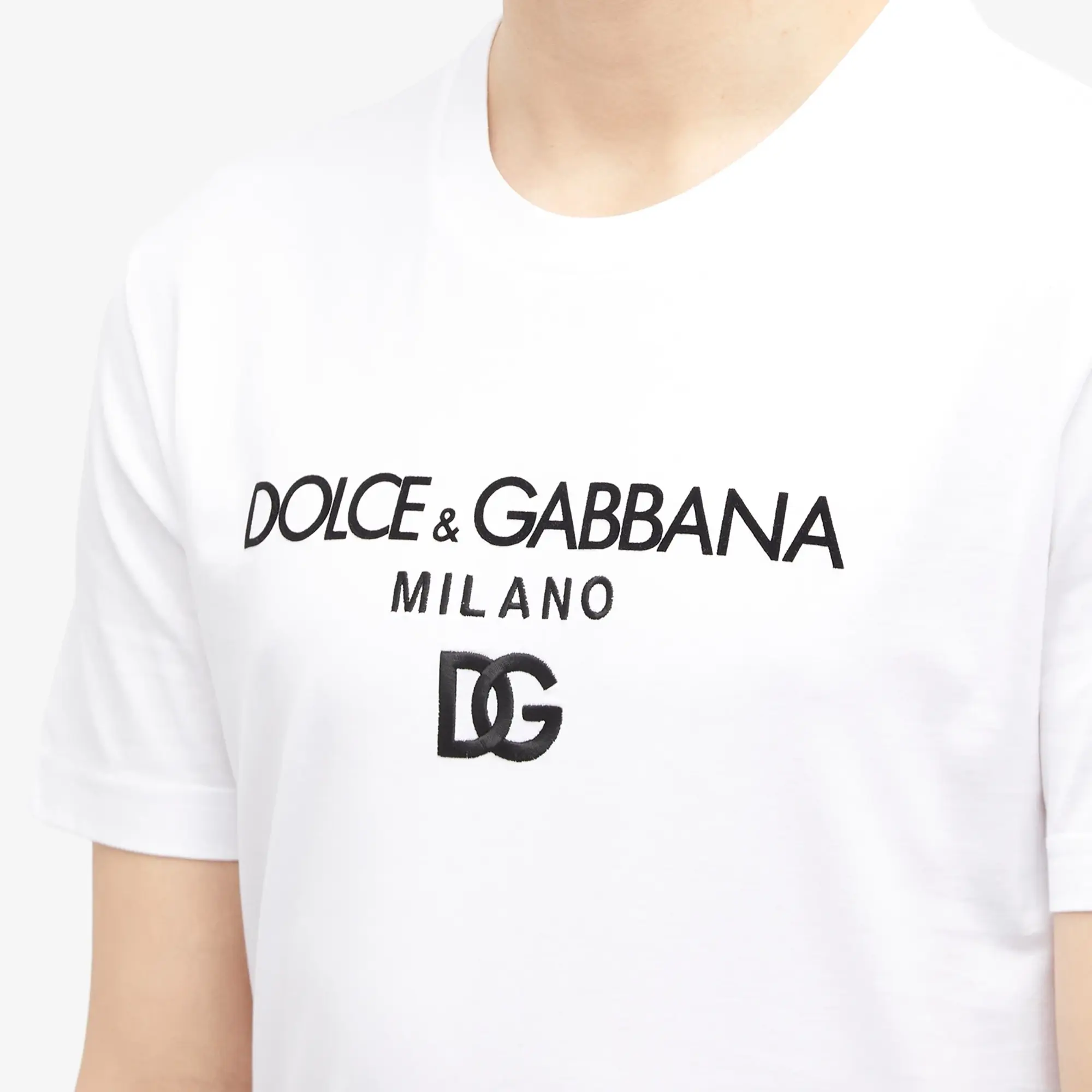 Dolce & Gabbana Men's Logo Crew Neck T-Shirt White