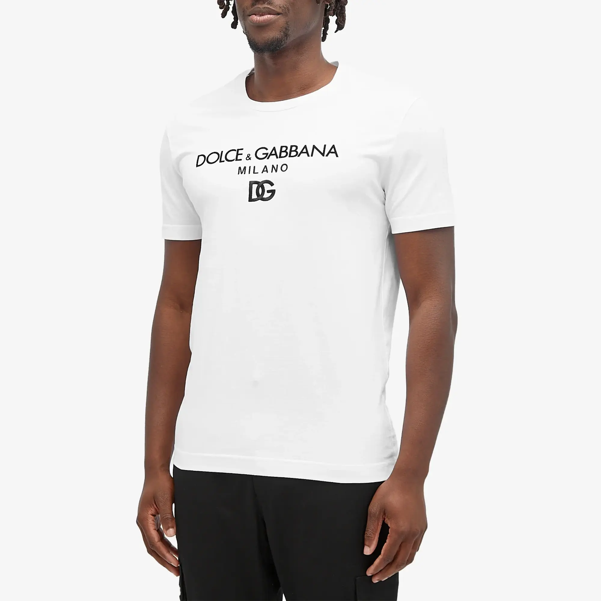 Dolce & Gabbana Men's Logo Crew Neck T-Shirt White