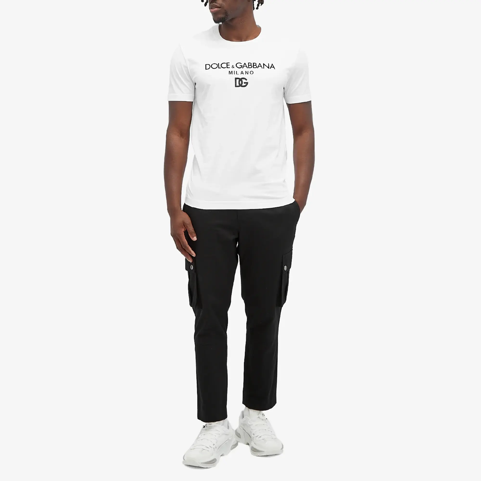 Dolce & Gabbana Men's Logo Crew Neck T-Shirt White