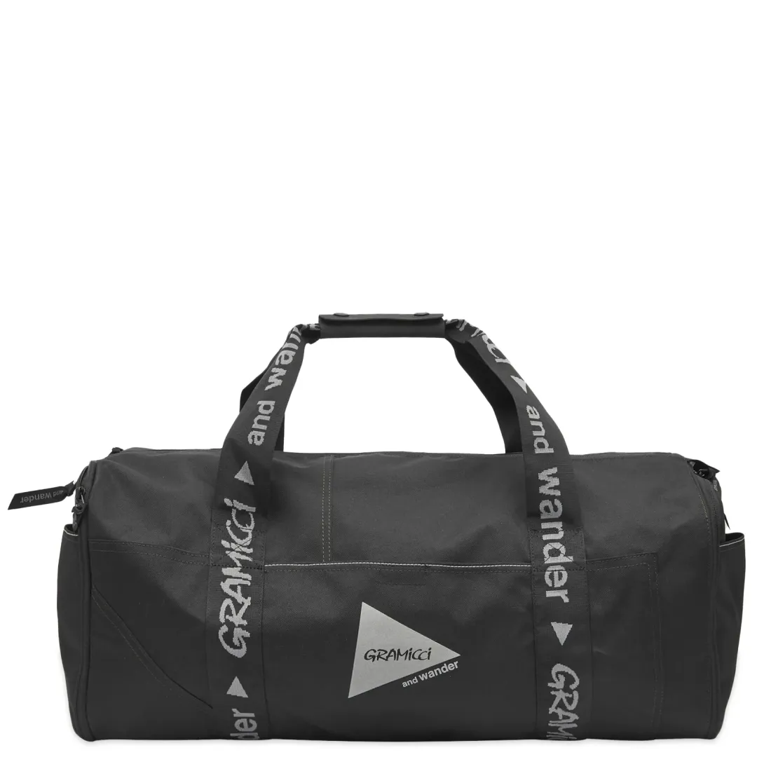 Gramicci Men's x And Wander Patchwork Boston Bag Black | GAC4