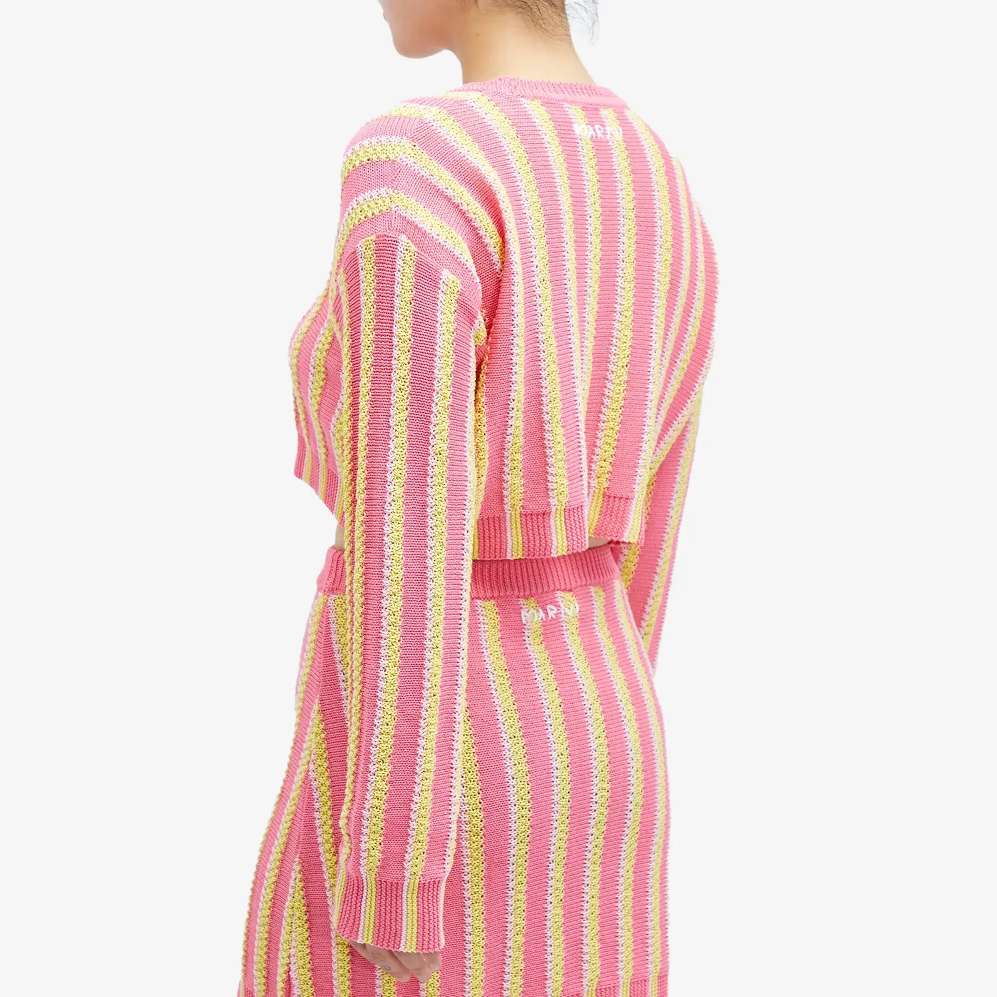 Marni Women's Casual Round Neck Sweat Pink Gummy