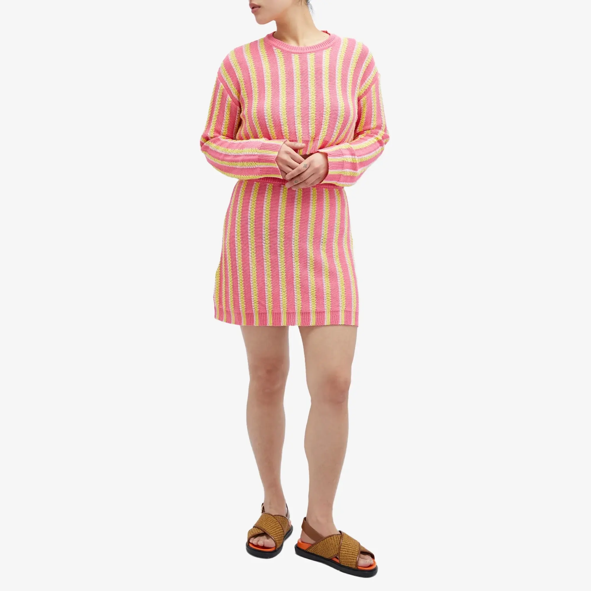 Marni Women's Casual Round Neck Sweat Pink Gummy