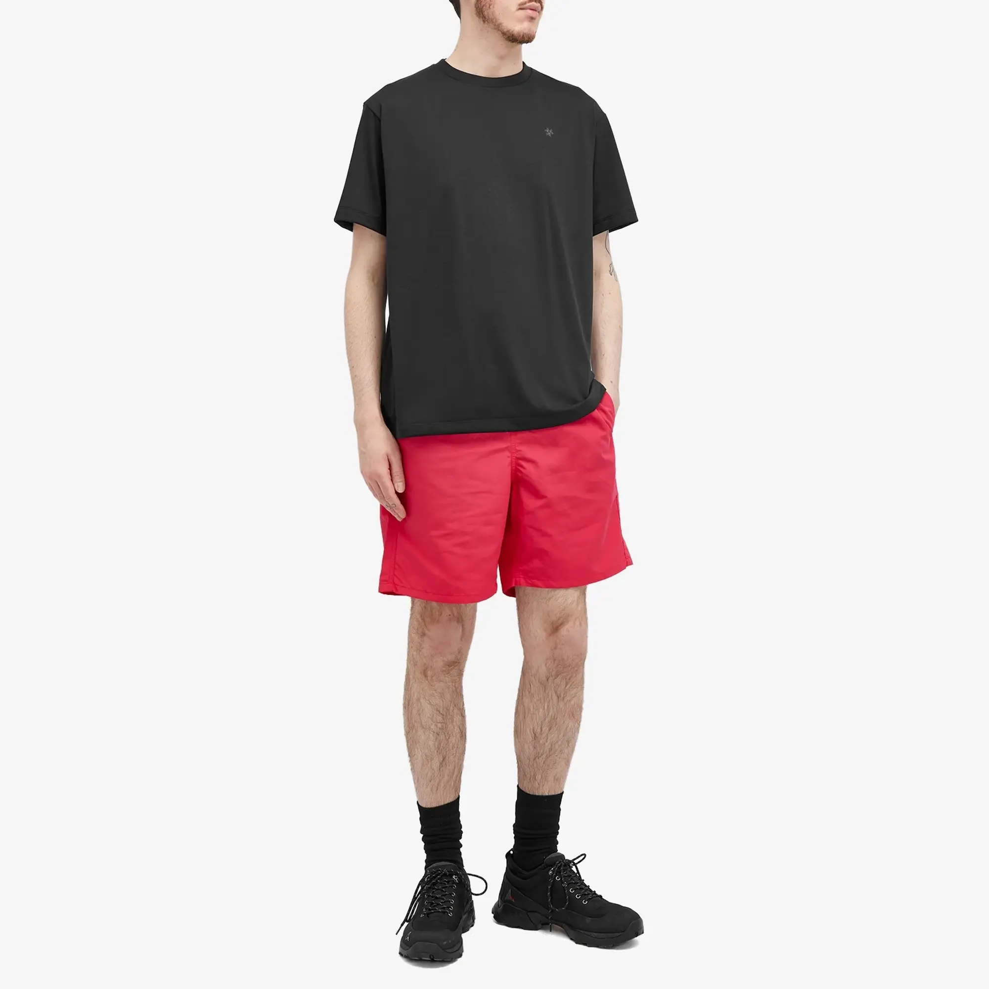 Goldwin Men's 7 Nylon Shorts Rose Red