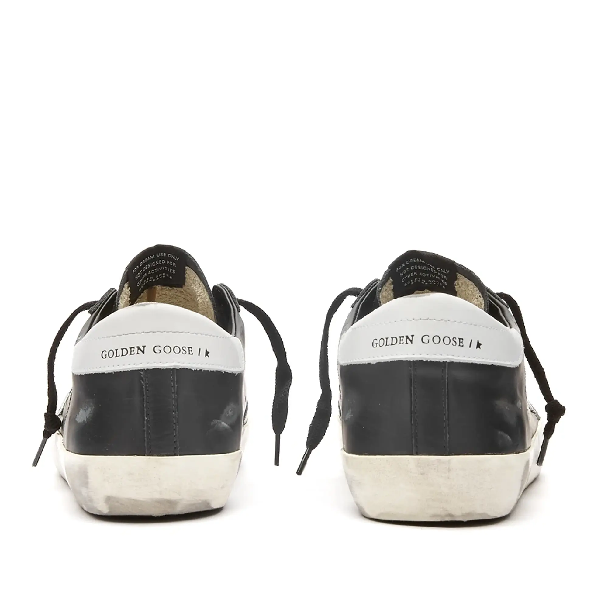 Golden Goose Men's Super-Star Leather Sneaker Black/White