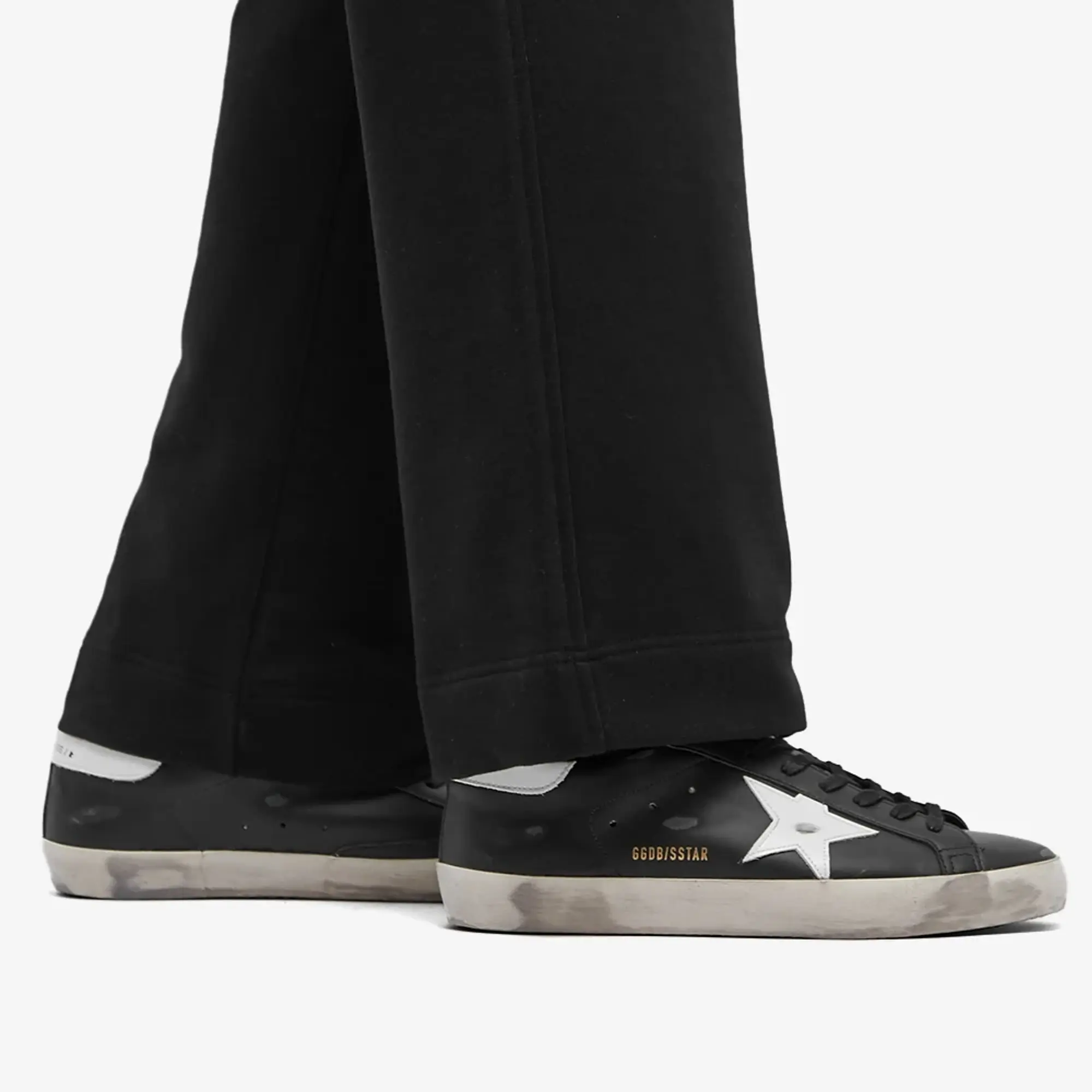 Golden Goose Men's Super-Star Leather Sneaker Black/White