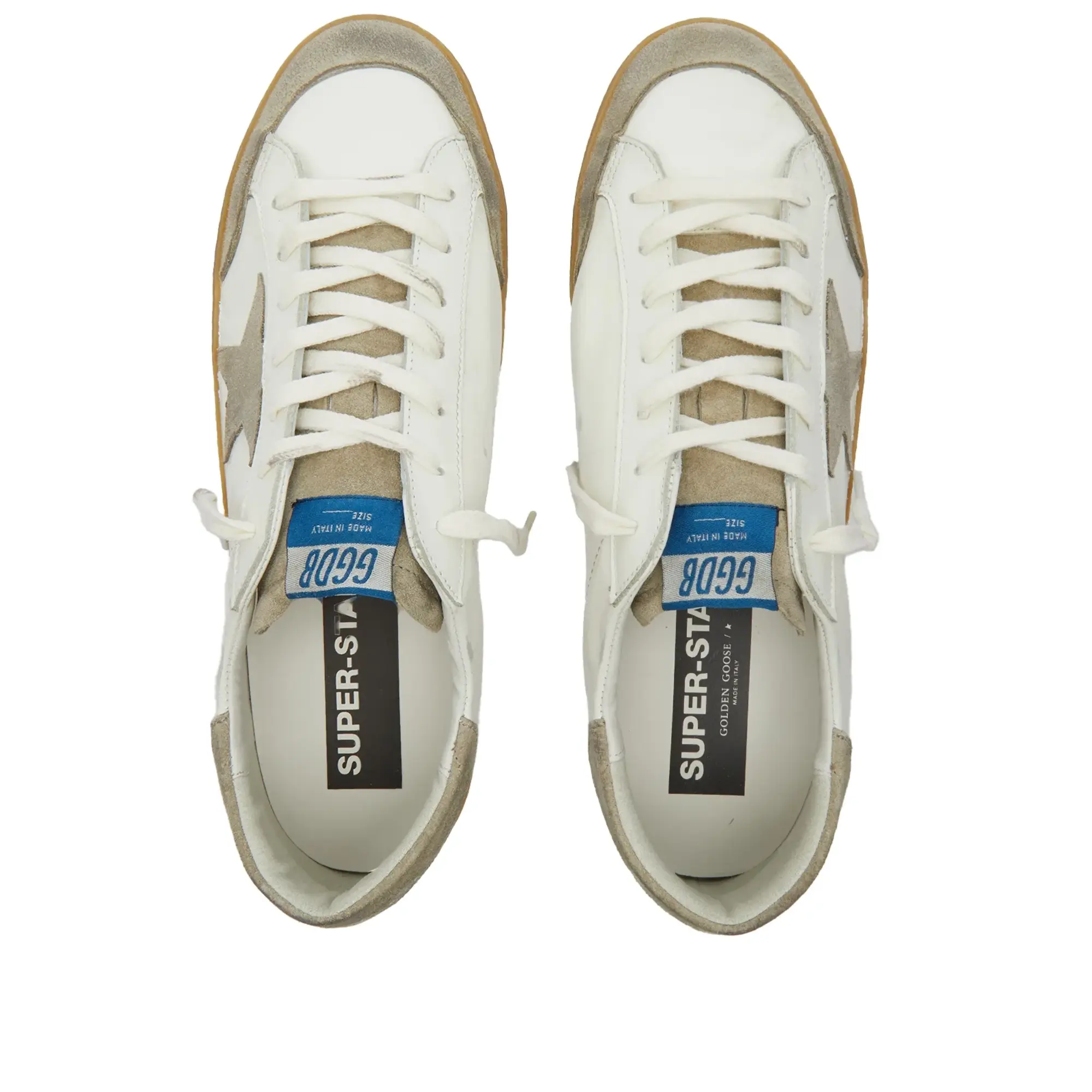 Golden Goose Men's Super-Star Leather Sneaker Milky/Taupe