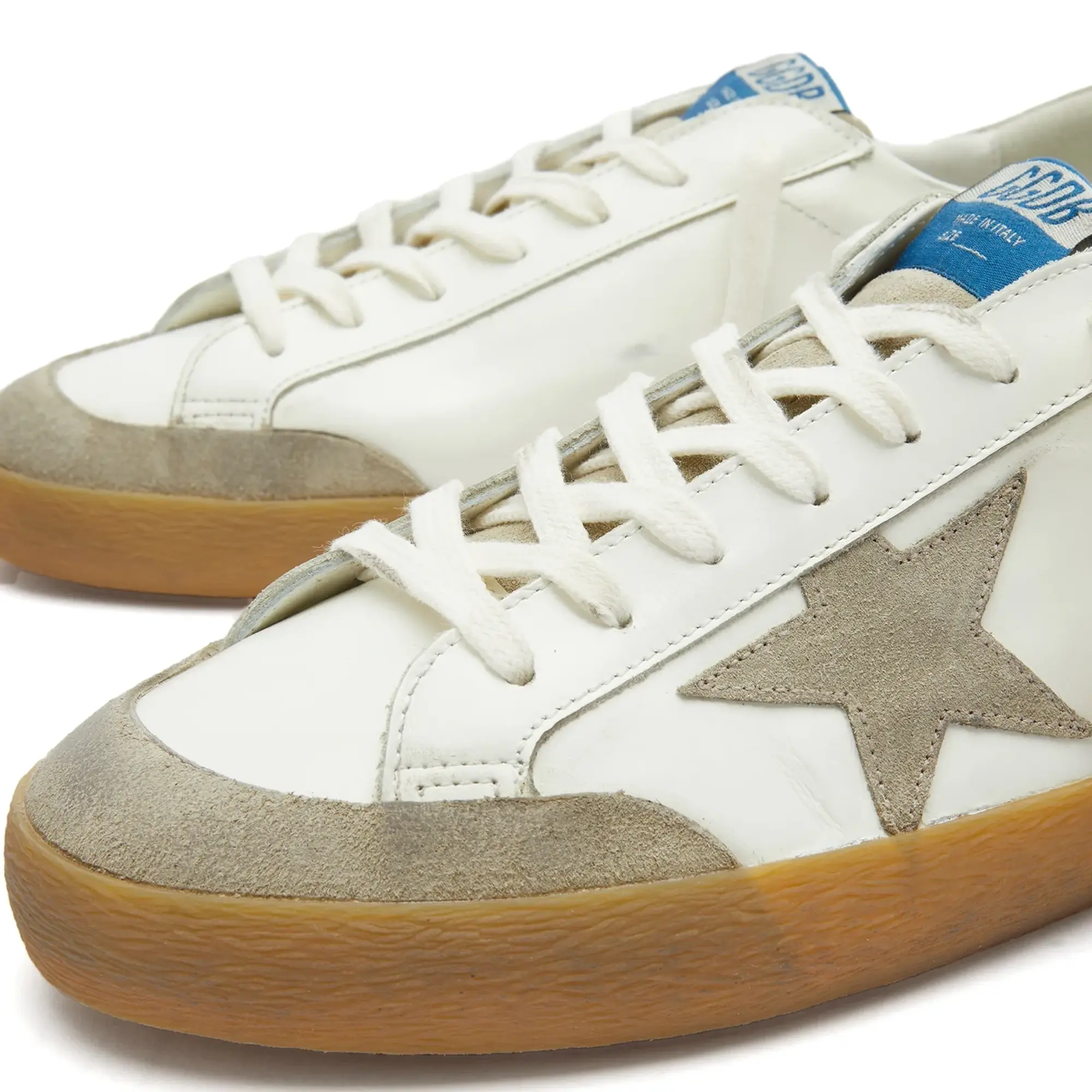 Golden Goose Men's Super-Star Leather Sneaker Milky/Taupe