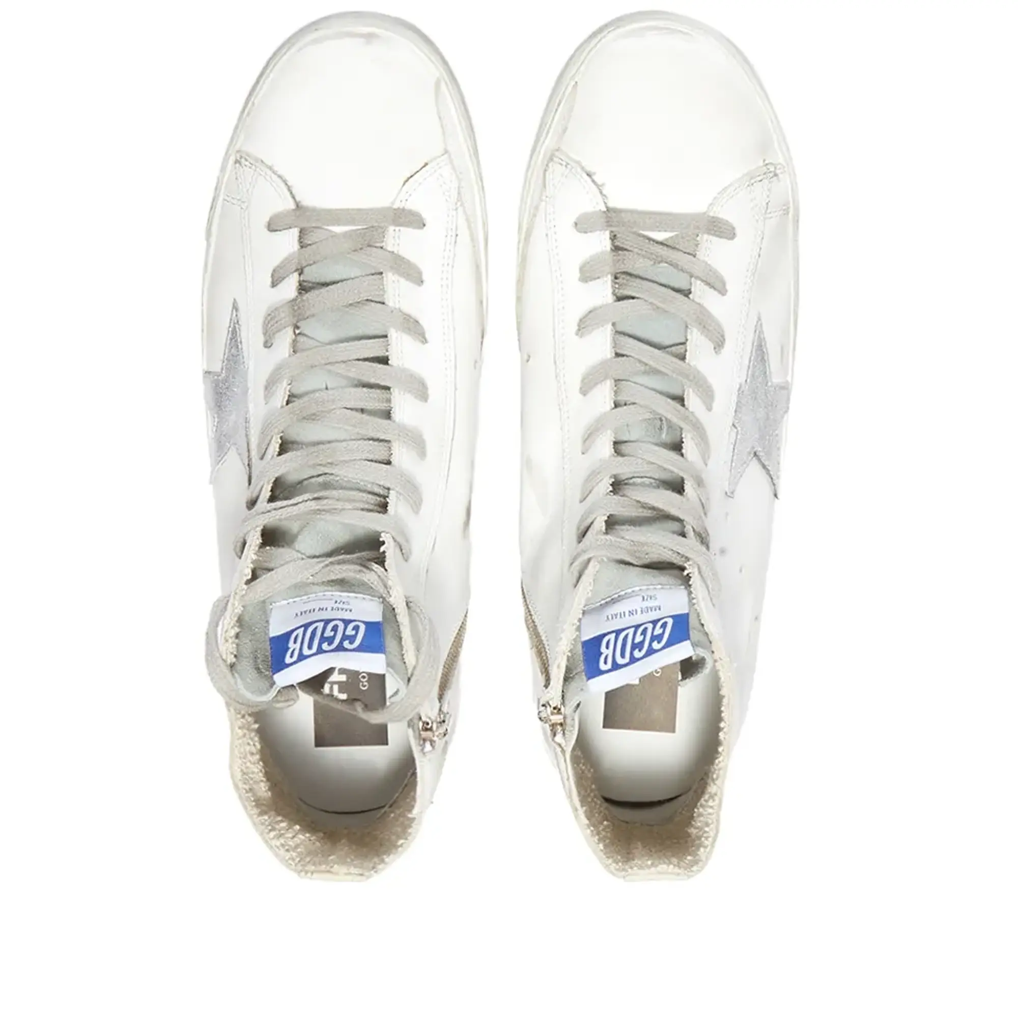 Golden Goose Men's Francy Leather Sneaker White/Silver/Milk
