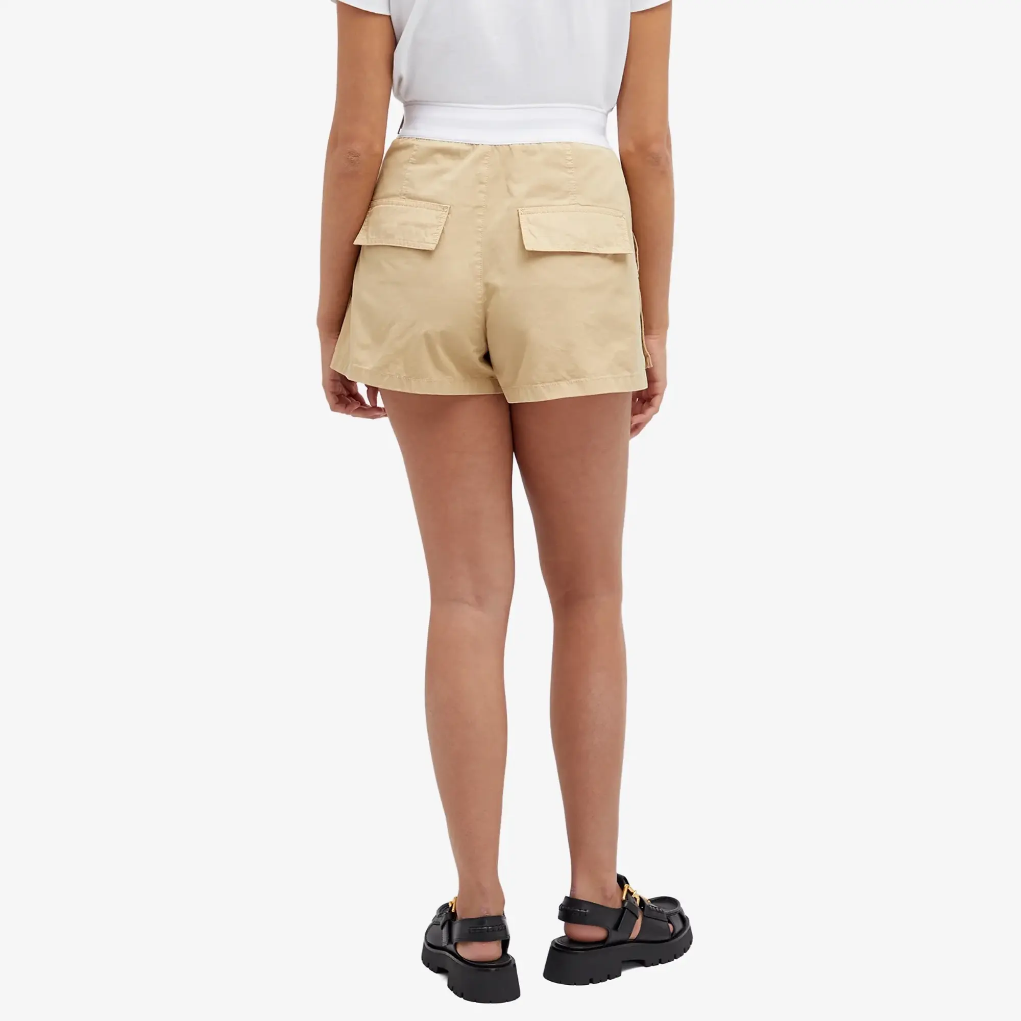 Alexander Wang Women's High Waisted Cargo Rave Shorts Feather