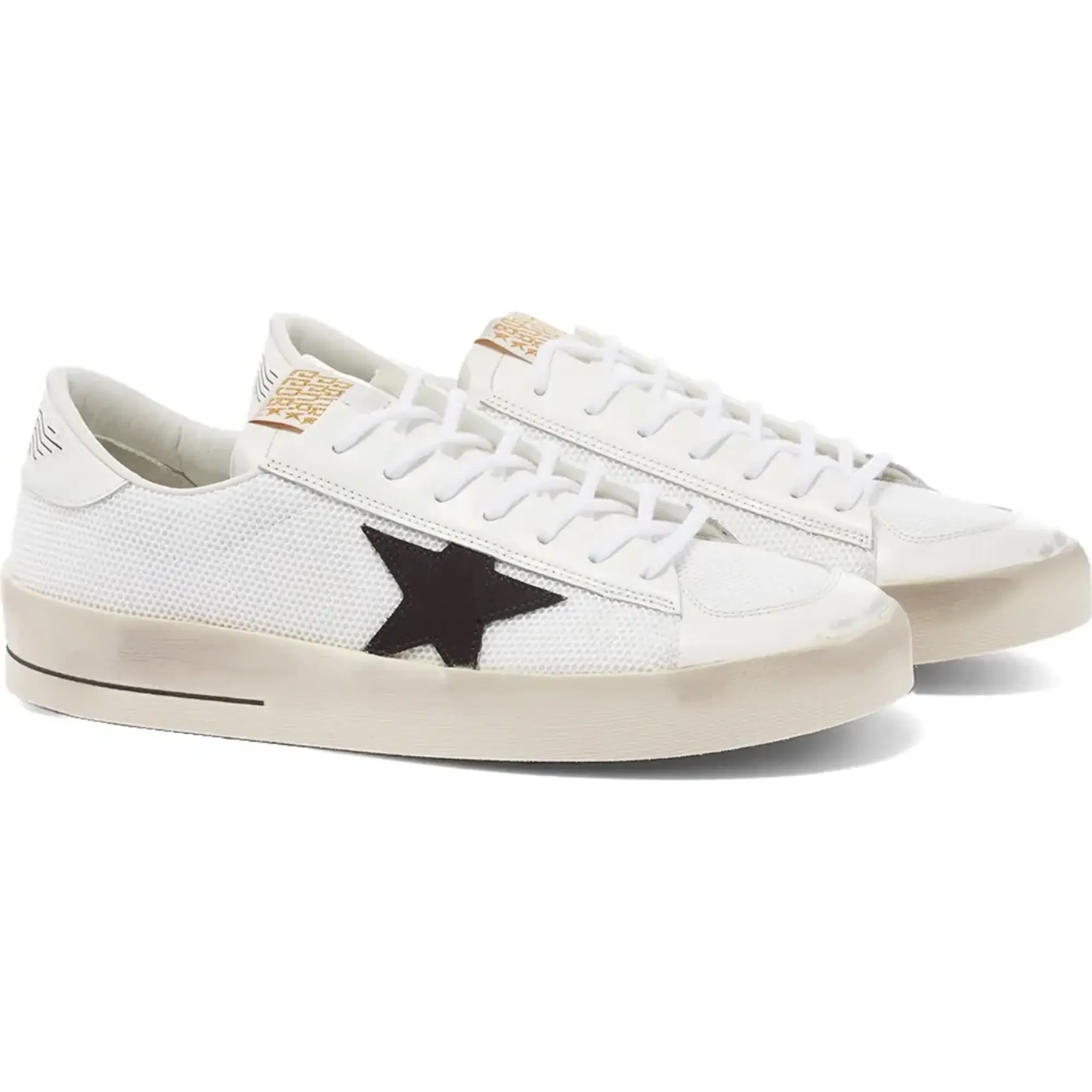 Golden Goose Men's Stardan Leather Sneaker White/Black