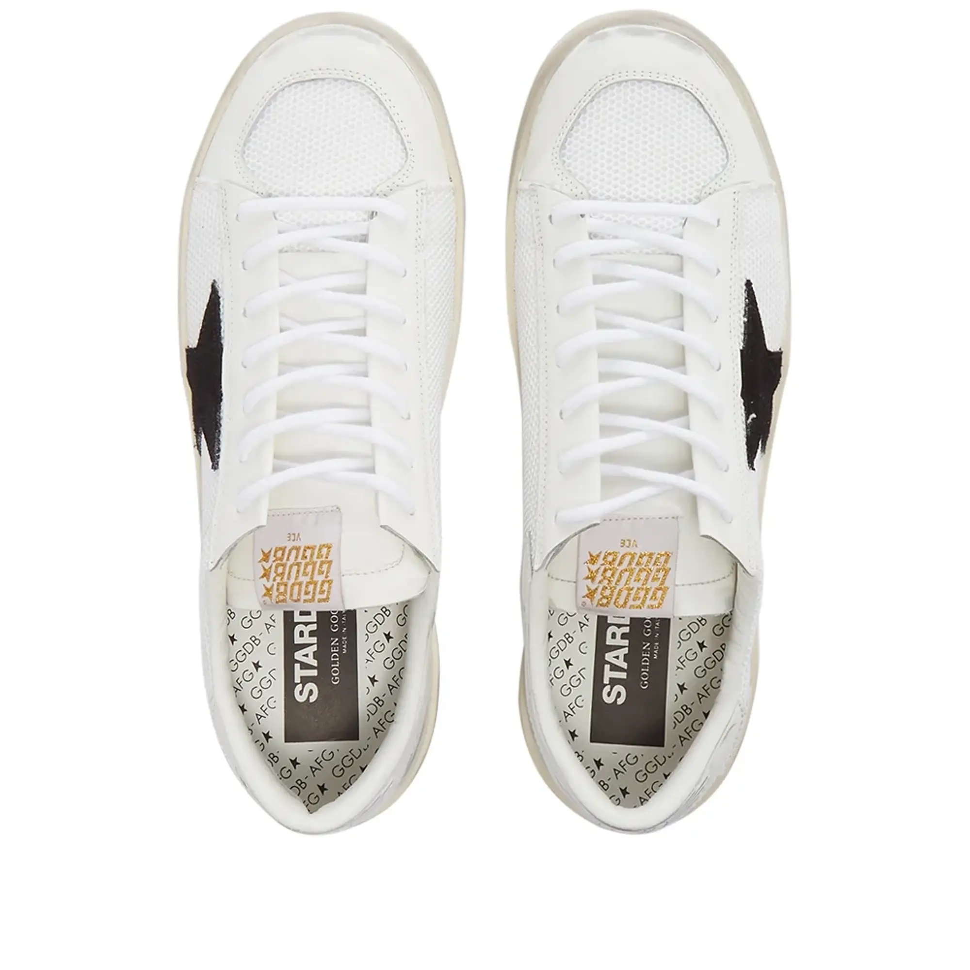 Golden Goose Men's Stardan Leather Sneaker White/Black