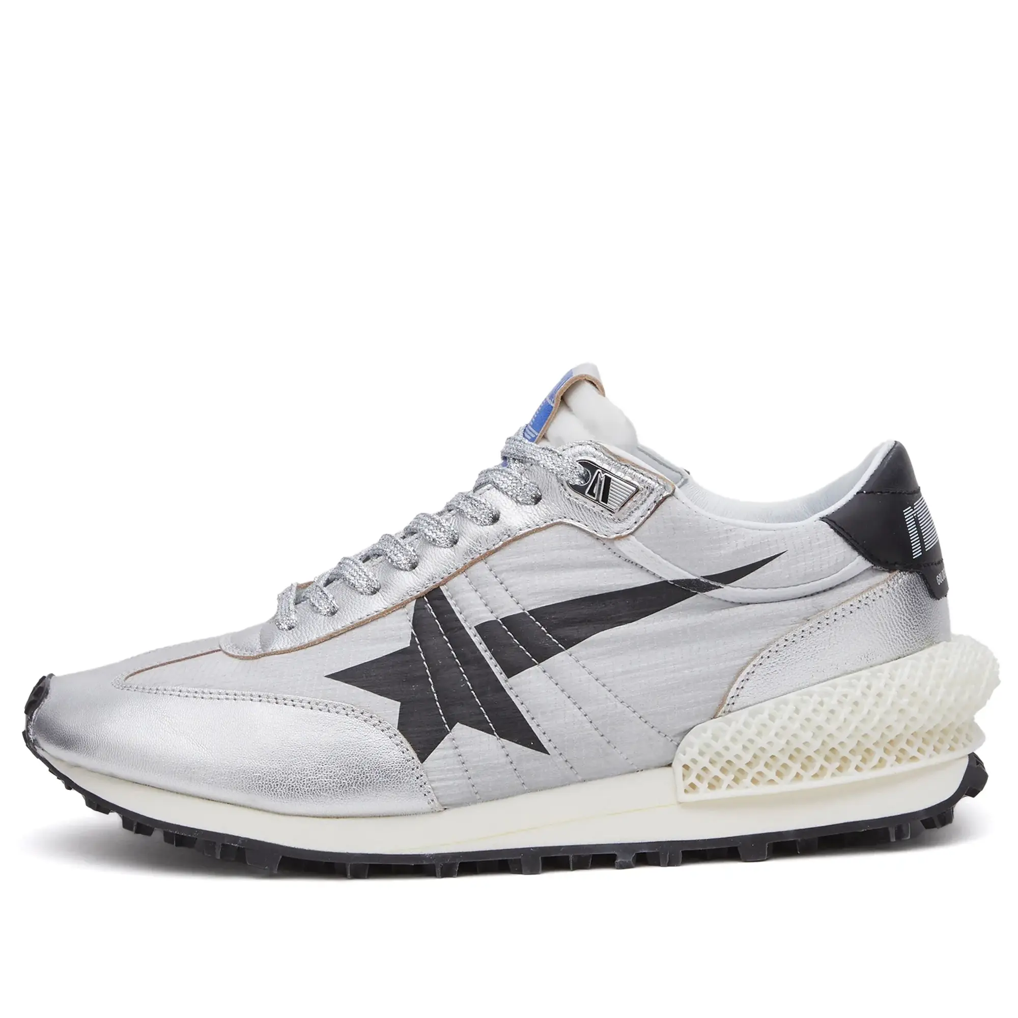 Golden Goose Men's Marathon Runner Sneaker Silver/Black