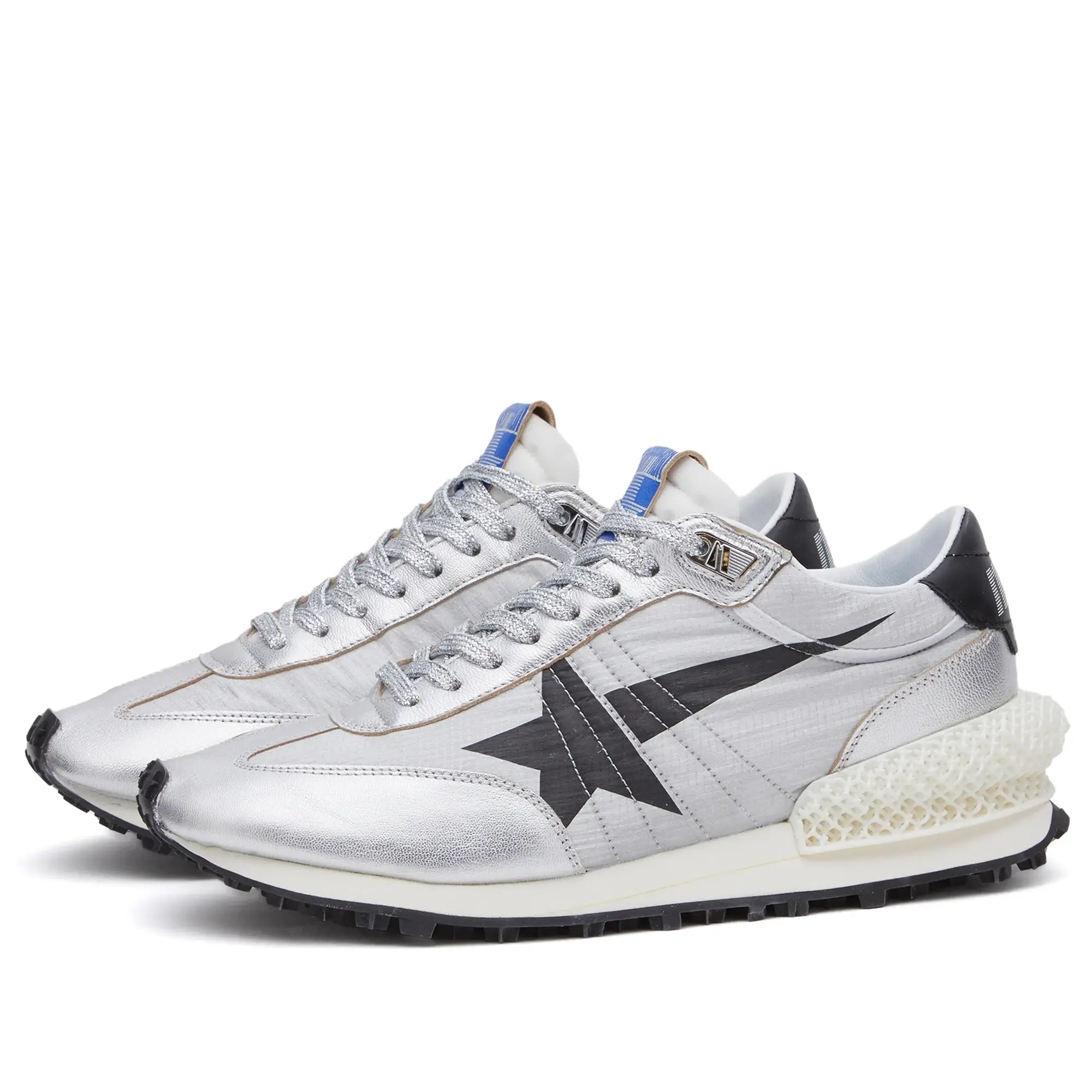 Golden Goose Men's Marathon Runner Sneaker Silver/Black