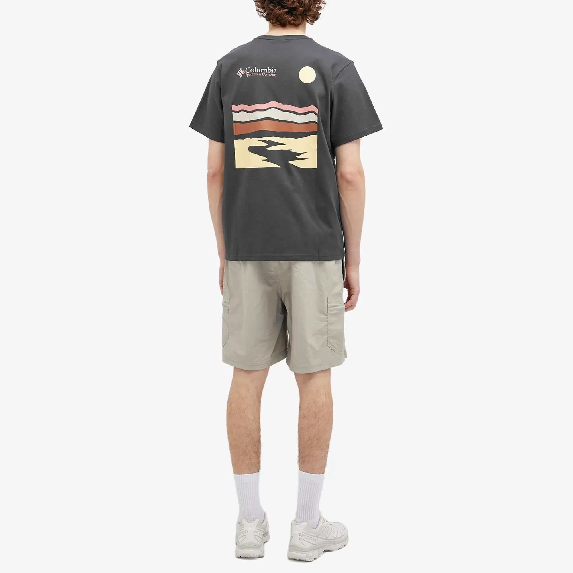 Columbia Mens Explorers Canyon Back SS Tee - Black, Black