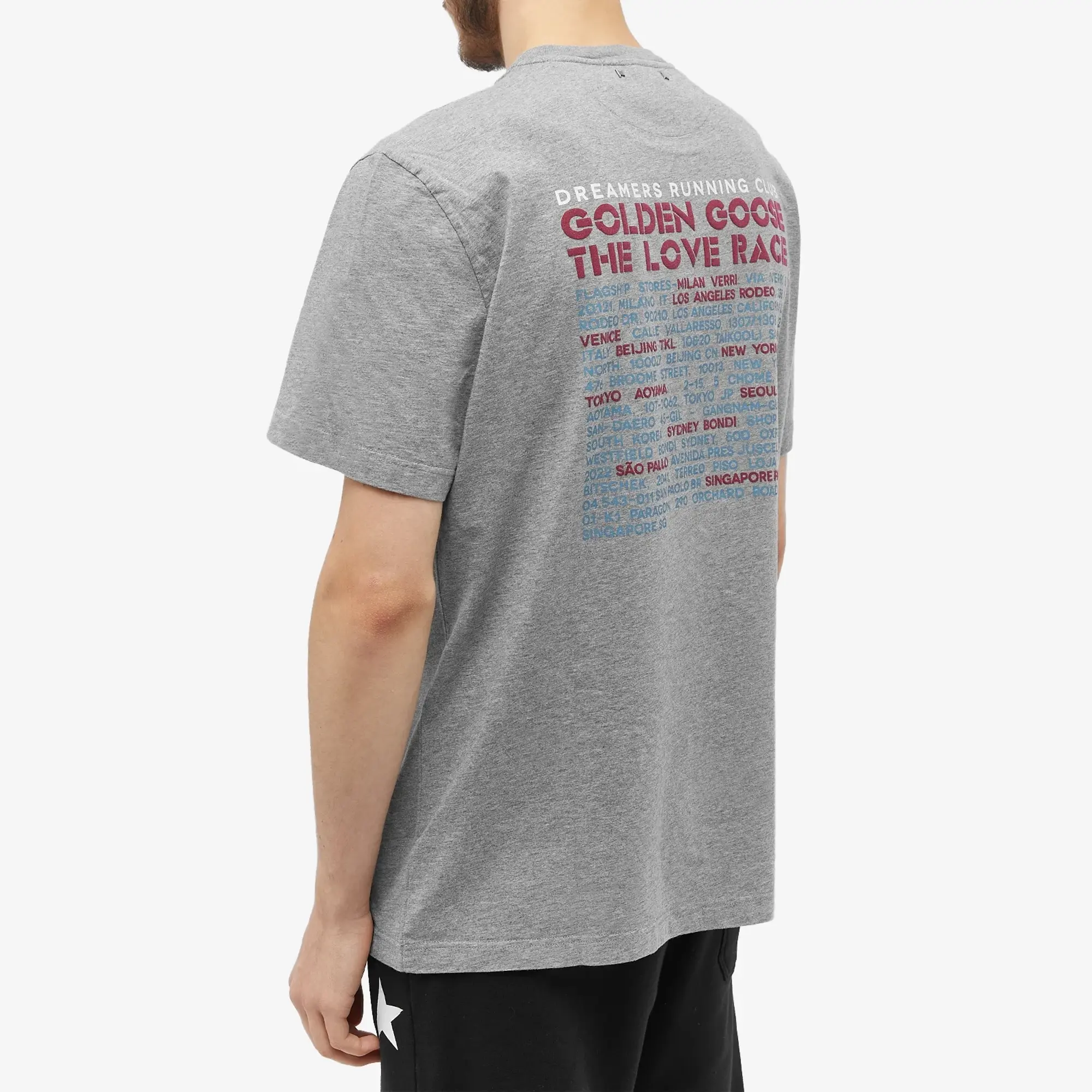 Golden Goose Men's Manifesto Running Club T-Shirt Grey Melange