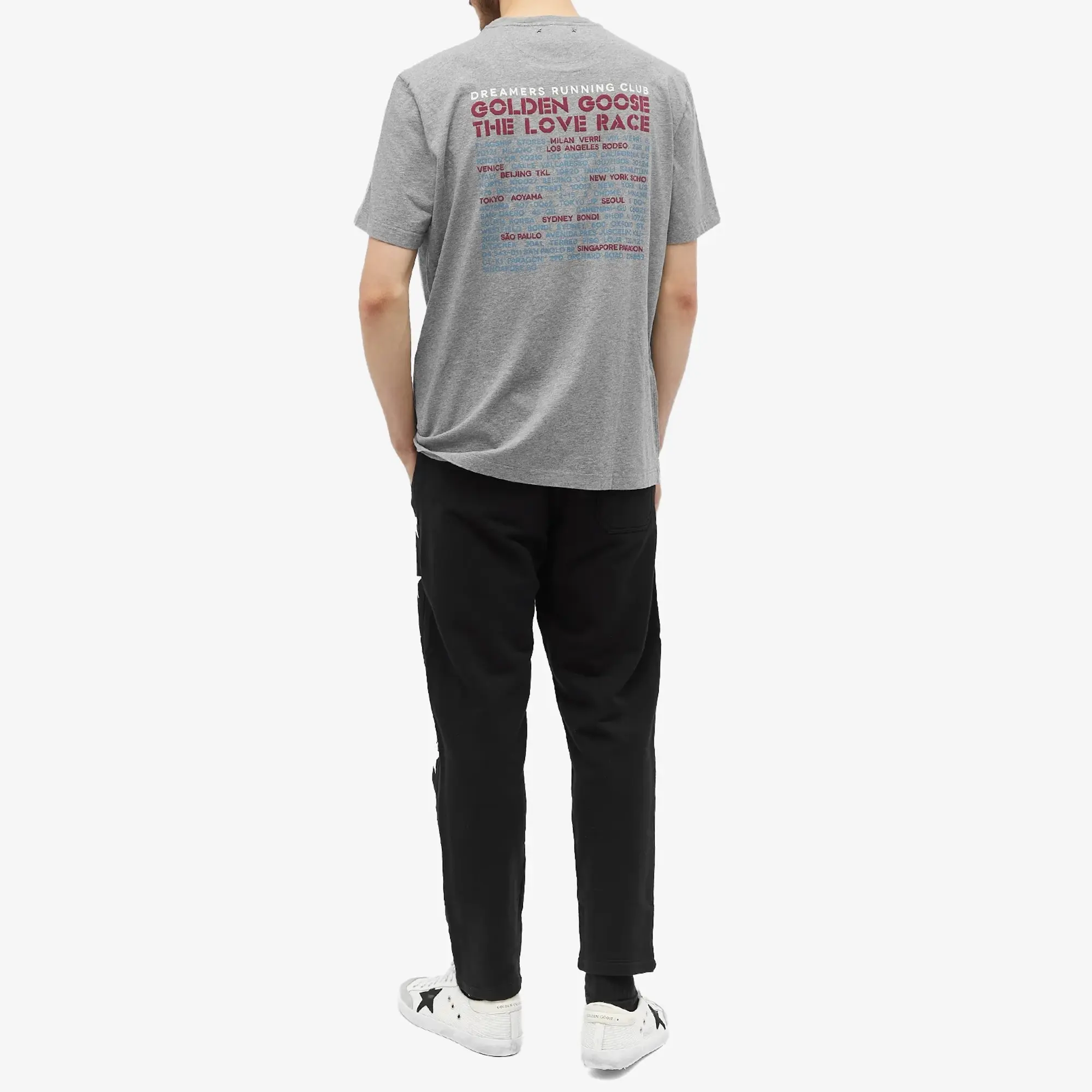 Golden Goose Men's Manifesto Running Club T-Shirt Grey Melange