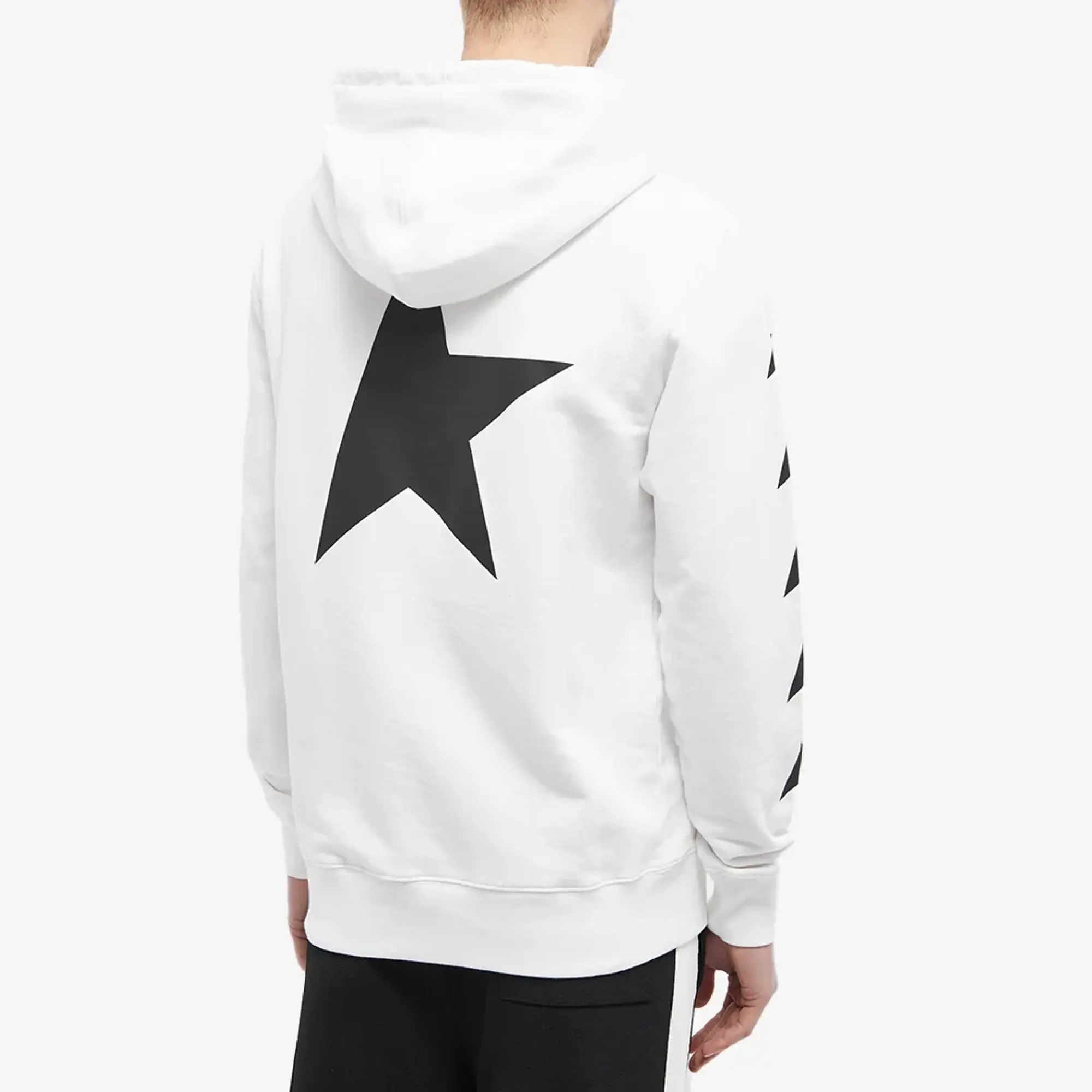 Golden Goose Men's Star Alighiero Hoodie Vintage White/Black