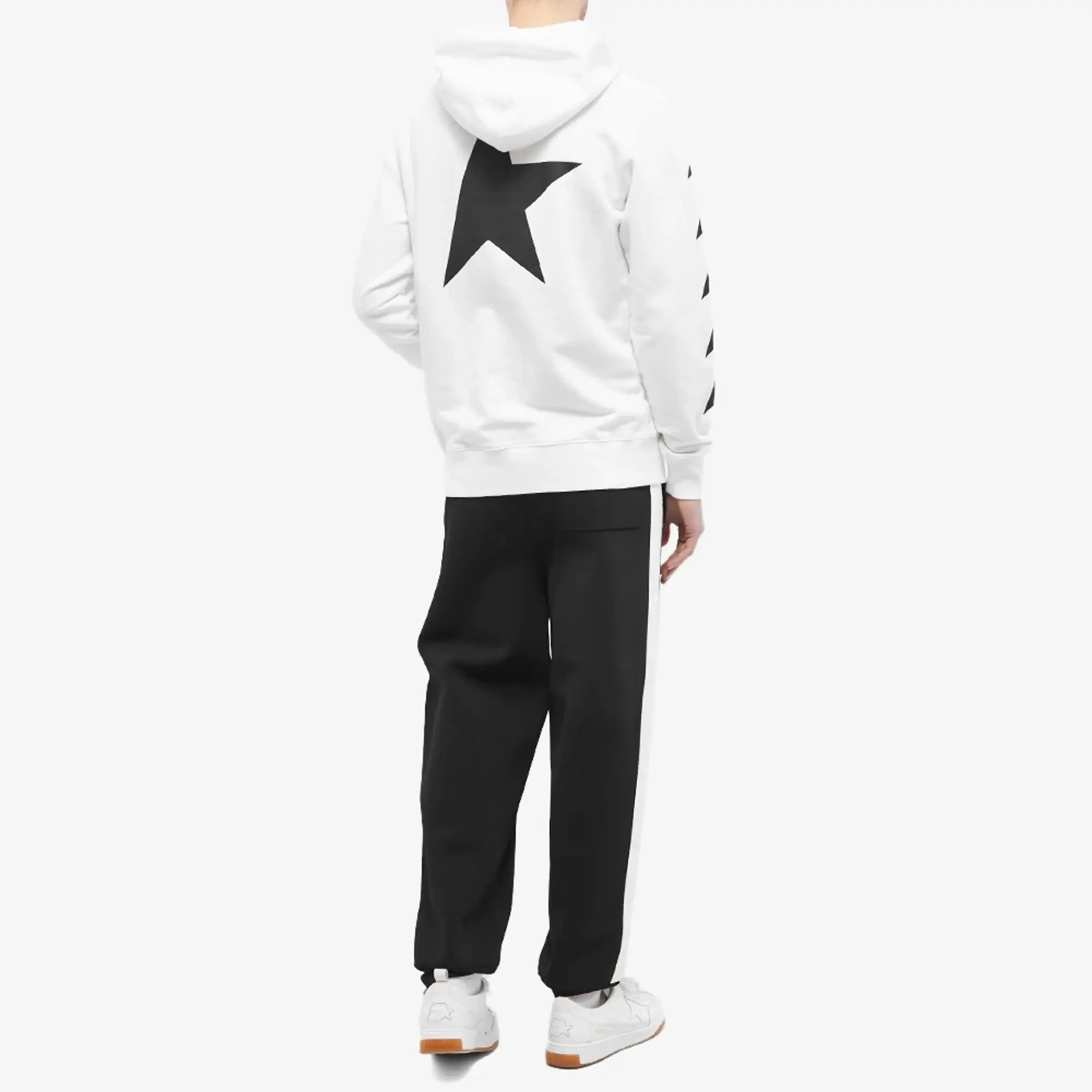 Golden Goose Men's Star Alighiero Hoodie Vintage White/Black
