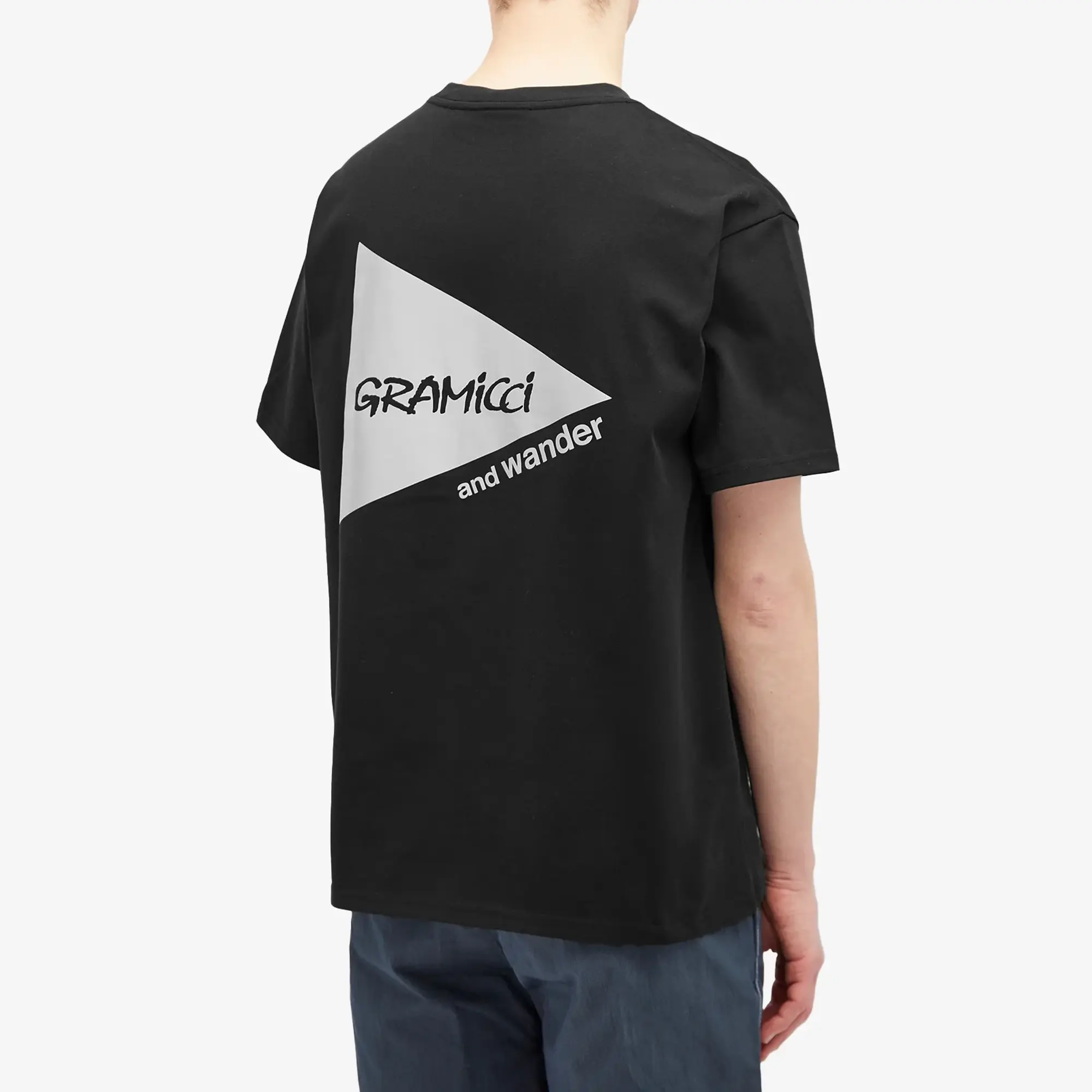 Gramicci Men's x And Wander Backprint T-Shirt Black