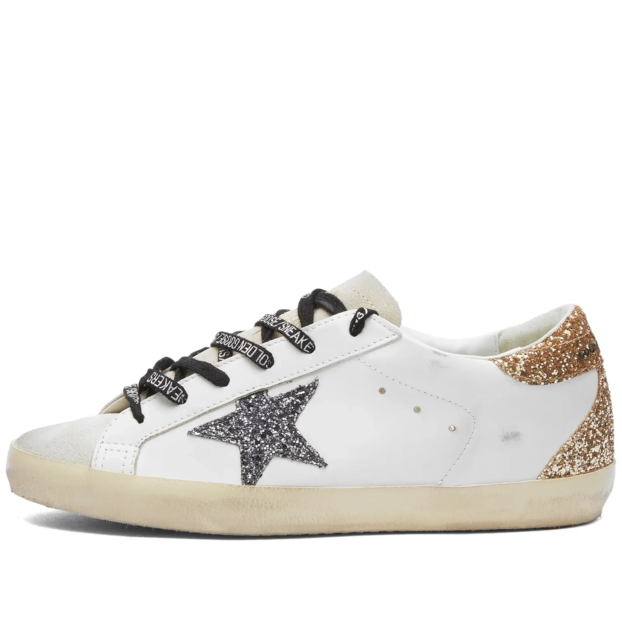 Golden Goose Women's Super Star Leather Sneaker Optic White/Seedpearl