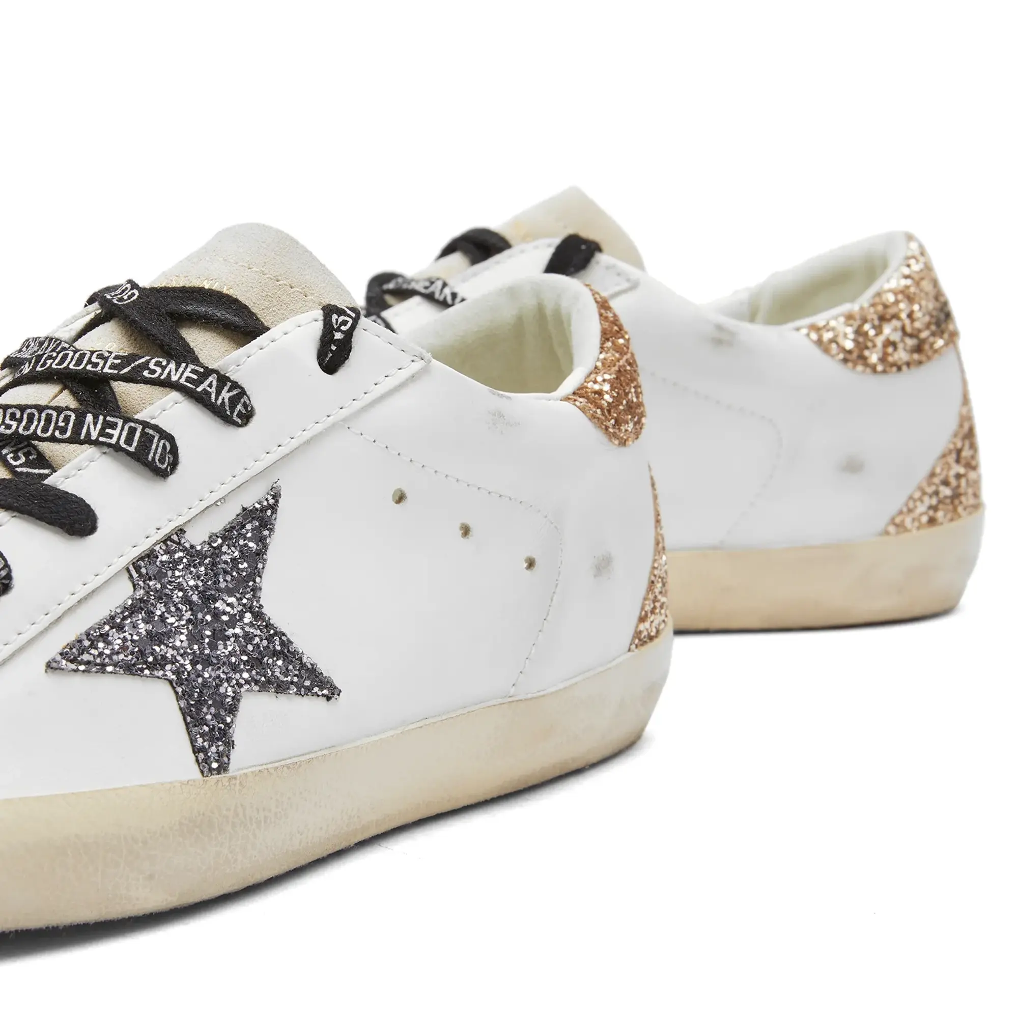 Golden Goose Women's Super Star Leather Sneaker Optic White/Seedpearl