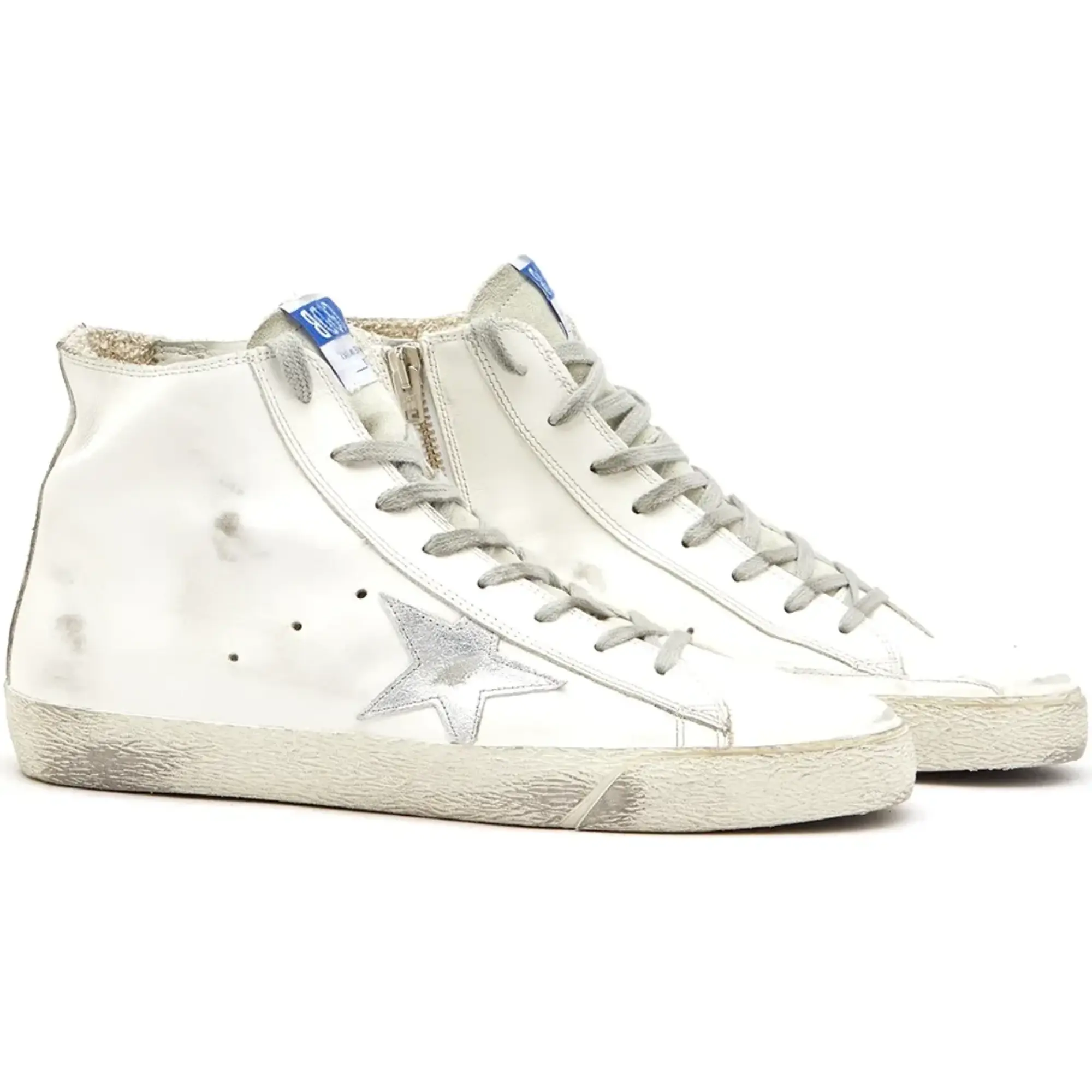 Golden Goose Women's Francy Leather Sneaker White/Silver/Milk