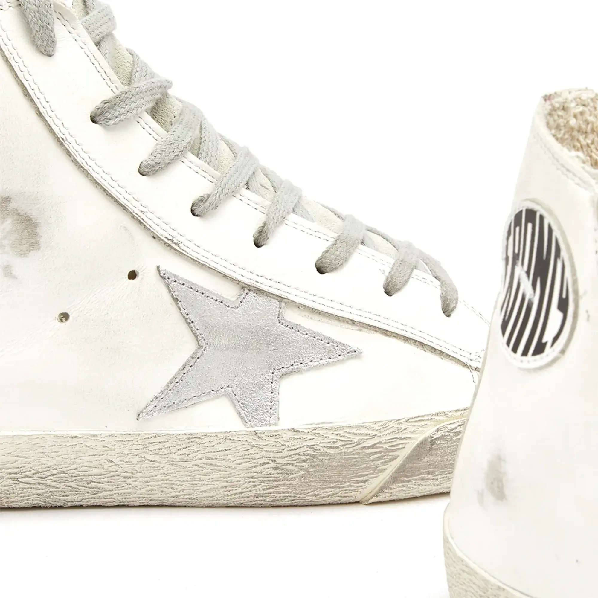 Golden Goose Women's Francy Leather Sneaker White/Silver/Milk