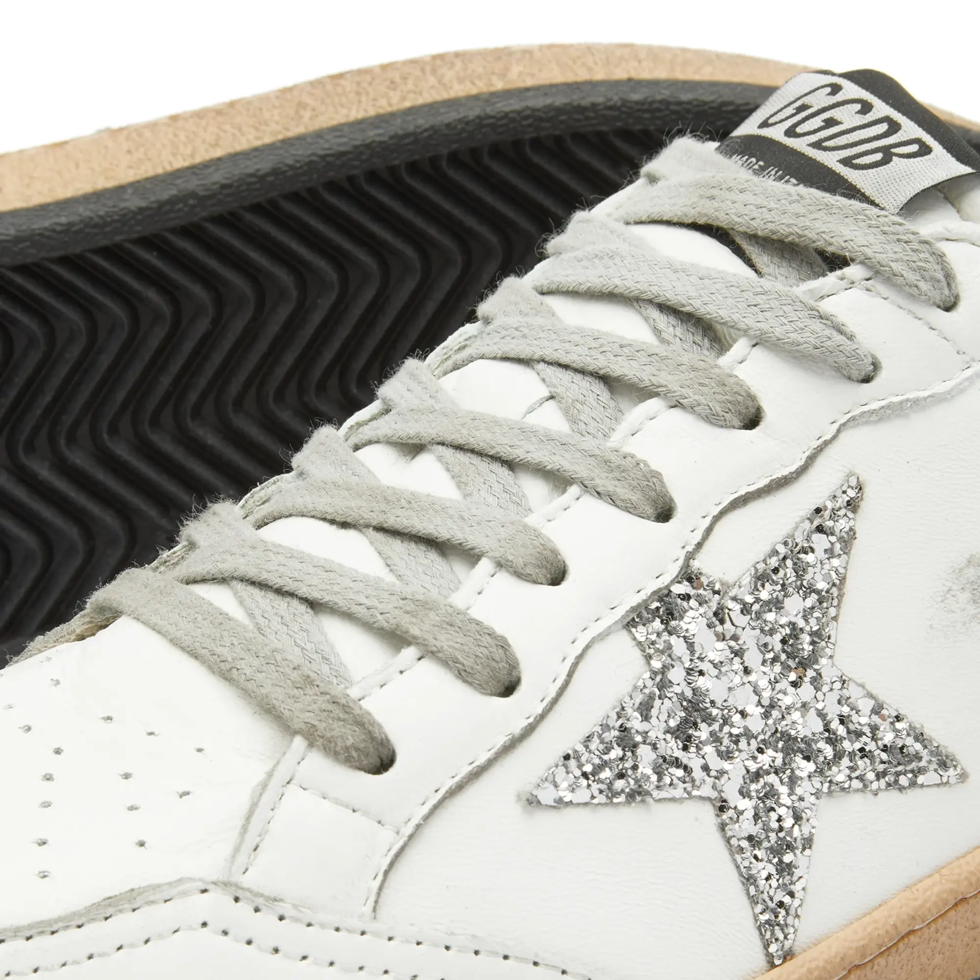 Golden Goose Women's Ball Star Leather Sneaker White/Silver