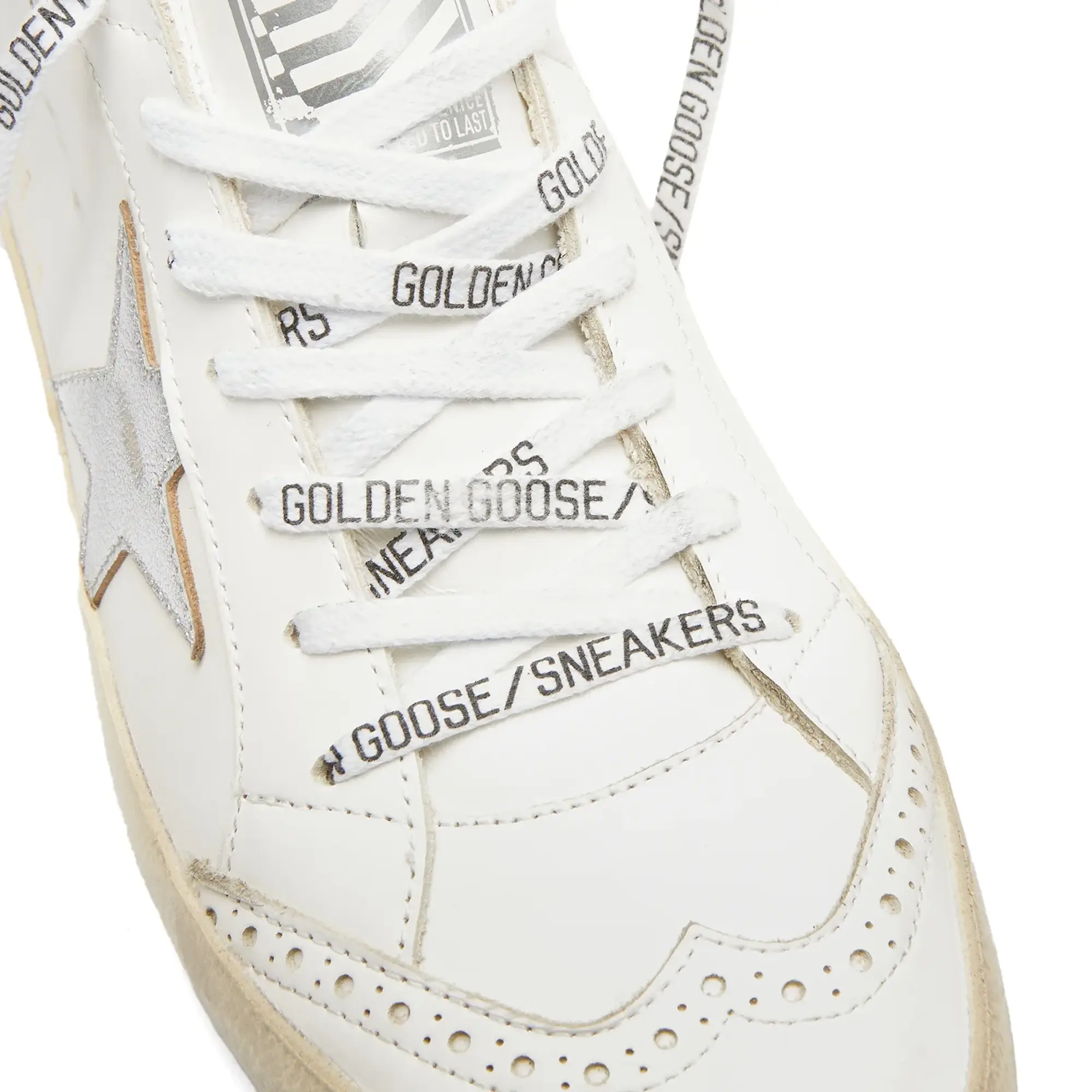 Golden Goose Women's Mid Star Leather Sneaker White/Silver/Pink