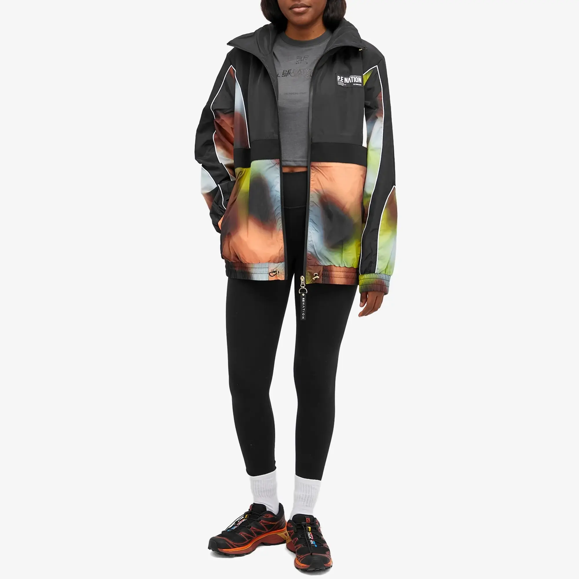 P.E Nation Women's Cyper Printed Jacket Blur Print