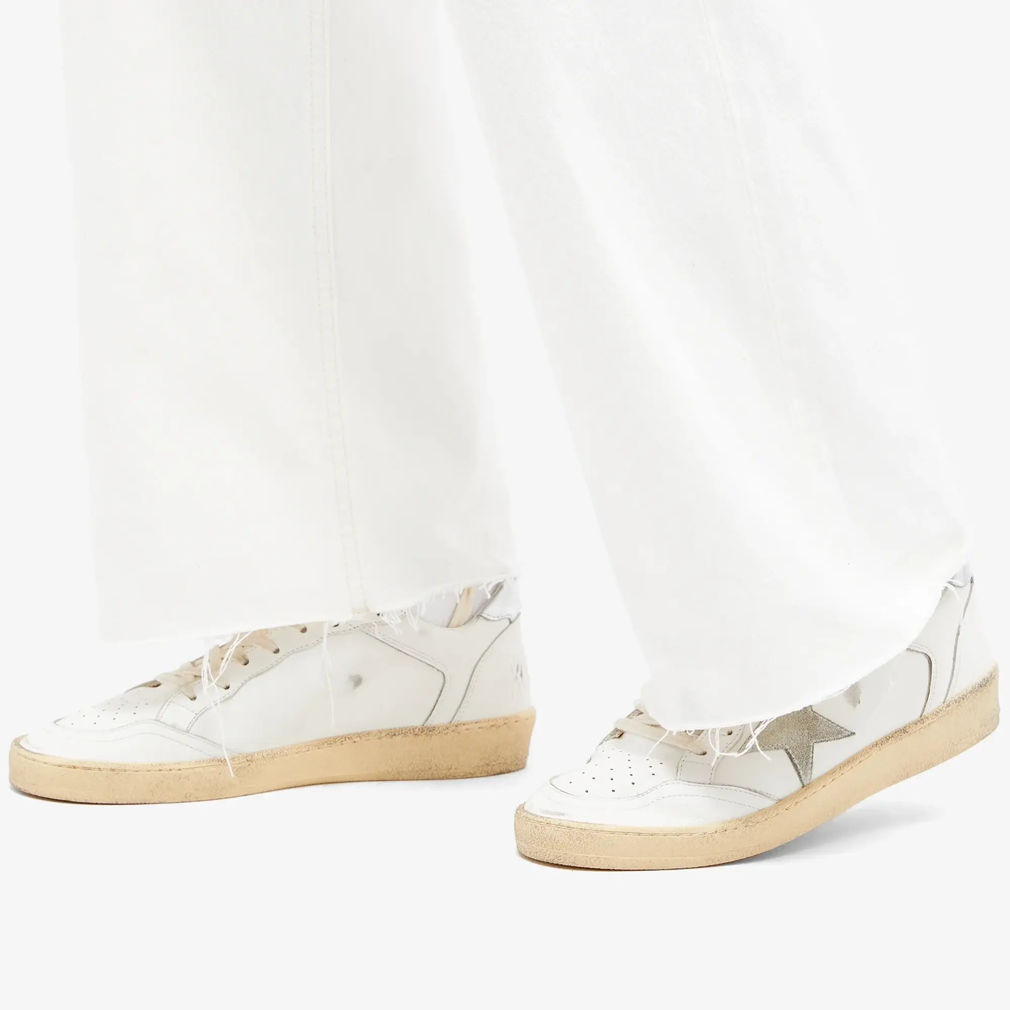Golden Goose Women's Ball Star Sneaker White/Ice/Silver