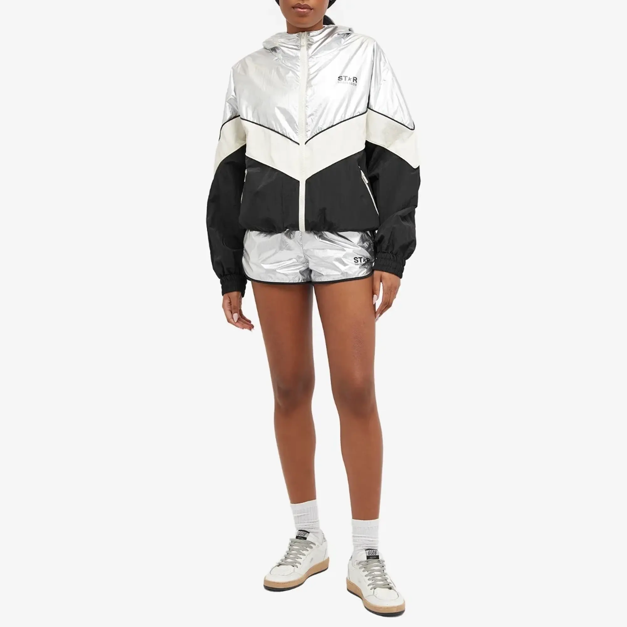Golden Goose Women's Star Shorts Silver/Black