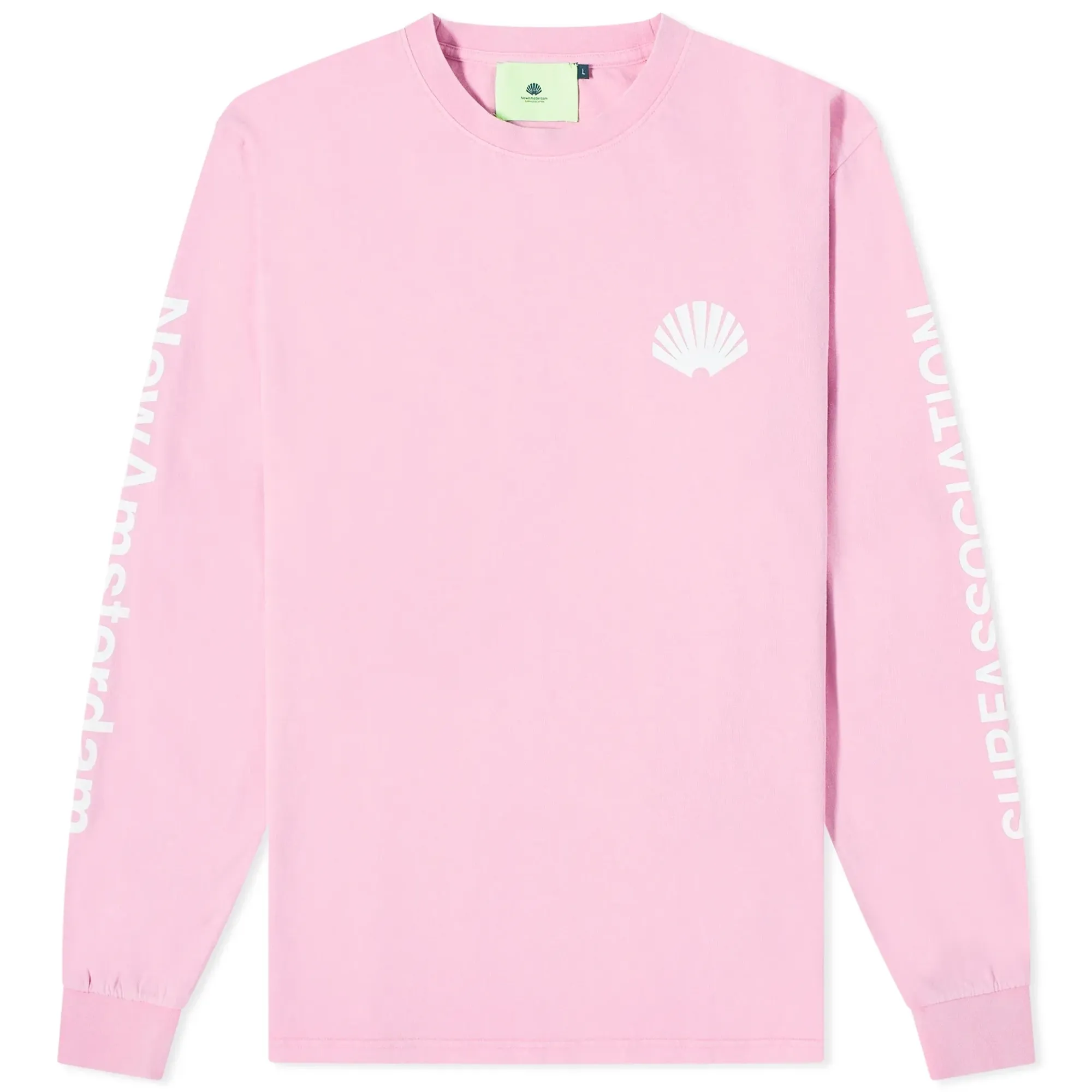 New Amsterdam Surf Association Men's Logo Long Sleeve T-Shirt Pink