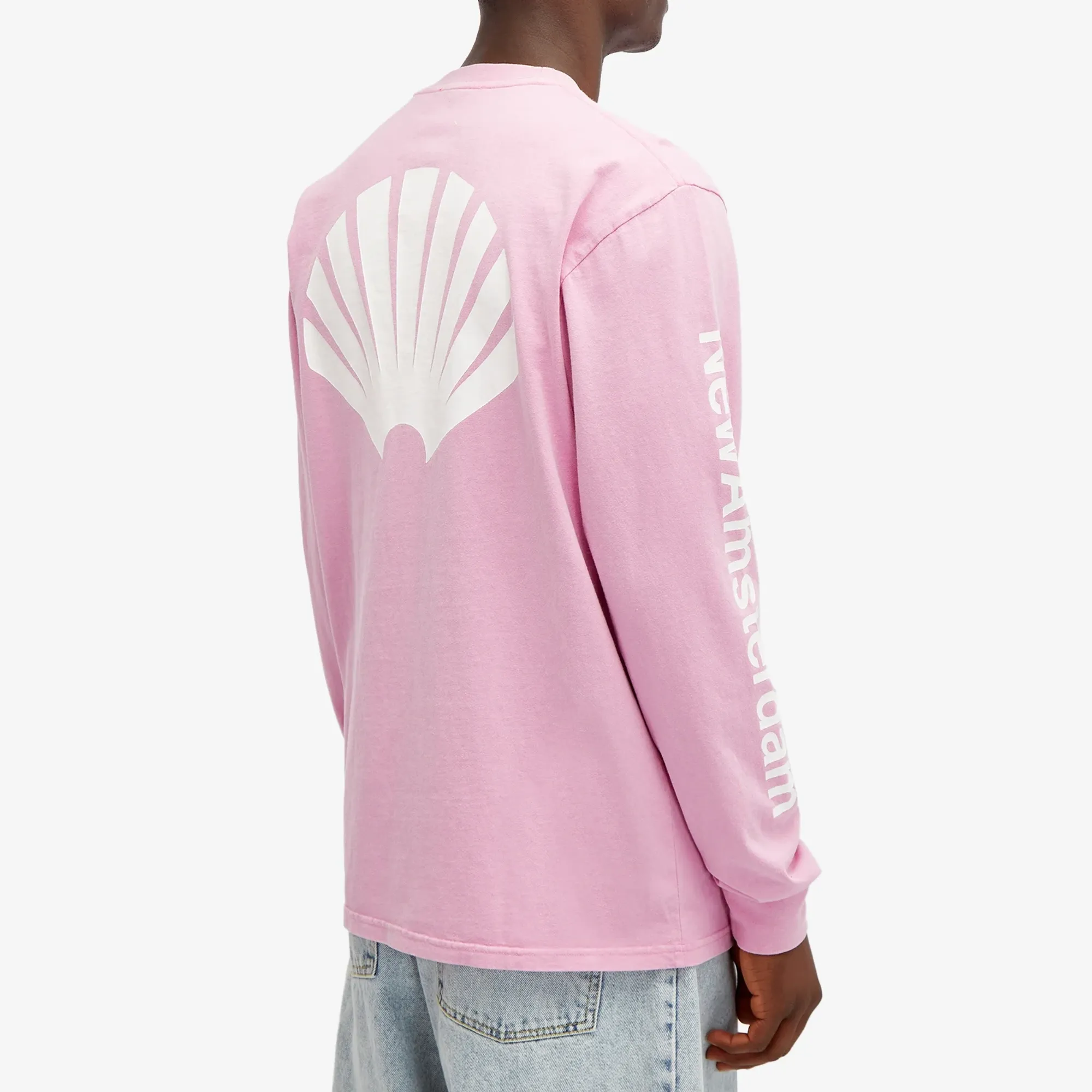 New Amsterdam Surf Association Men's Logo Long Sleeve T-Shirt Pink