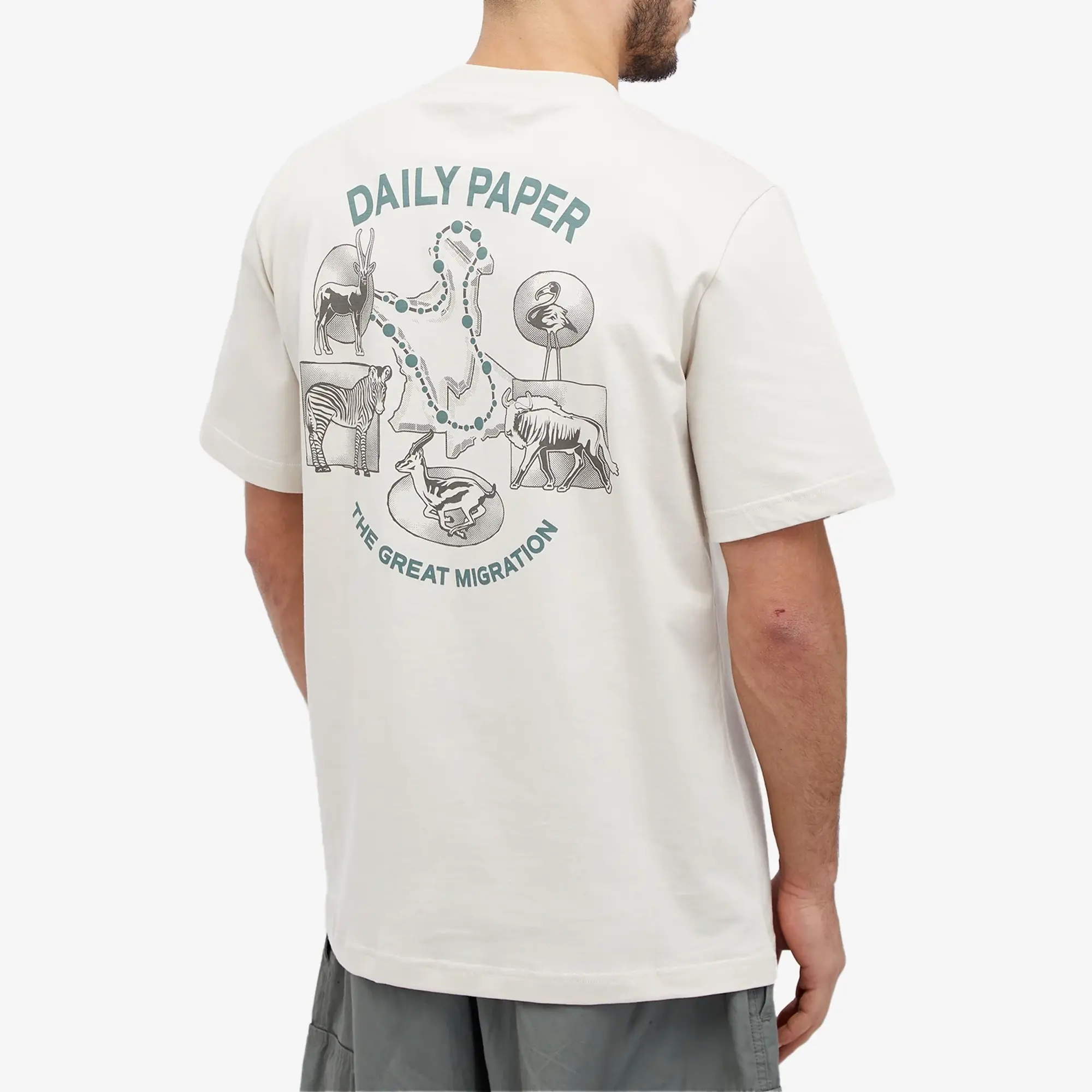 T-Shirt Daily Paper Migration Ss Tee Moonstruck Beige S