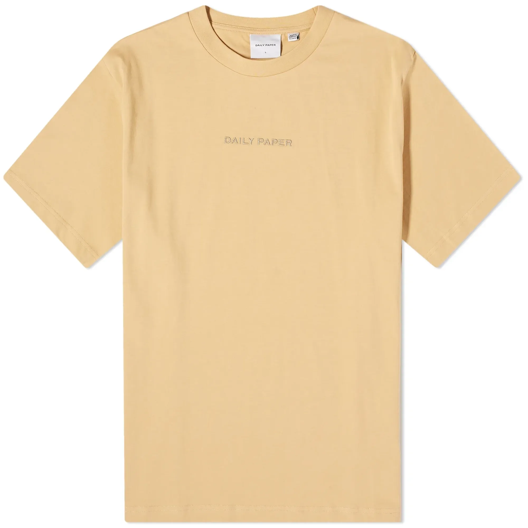 Daily Paper Men's Logotype Short Sleeve T-Shirt Taos Beige