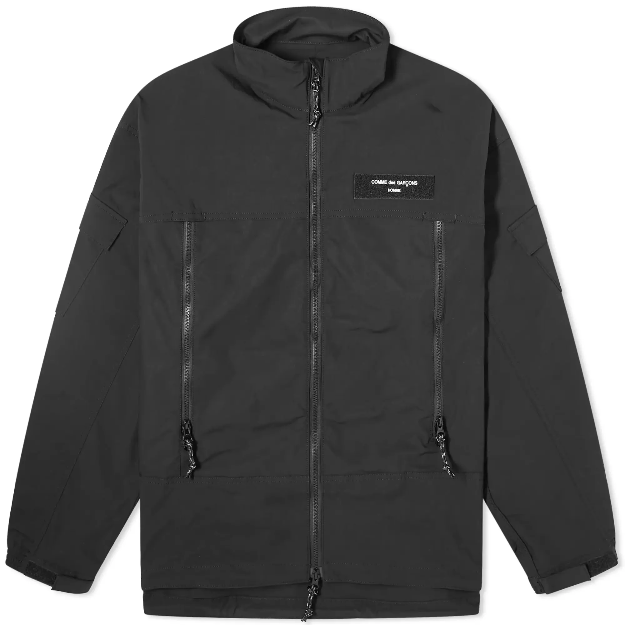 Comme des Garcons Homme Men s Paneled Zip Track Jacket Black HM J024 051 BLK FOOTY.COM