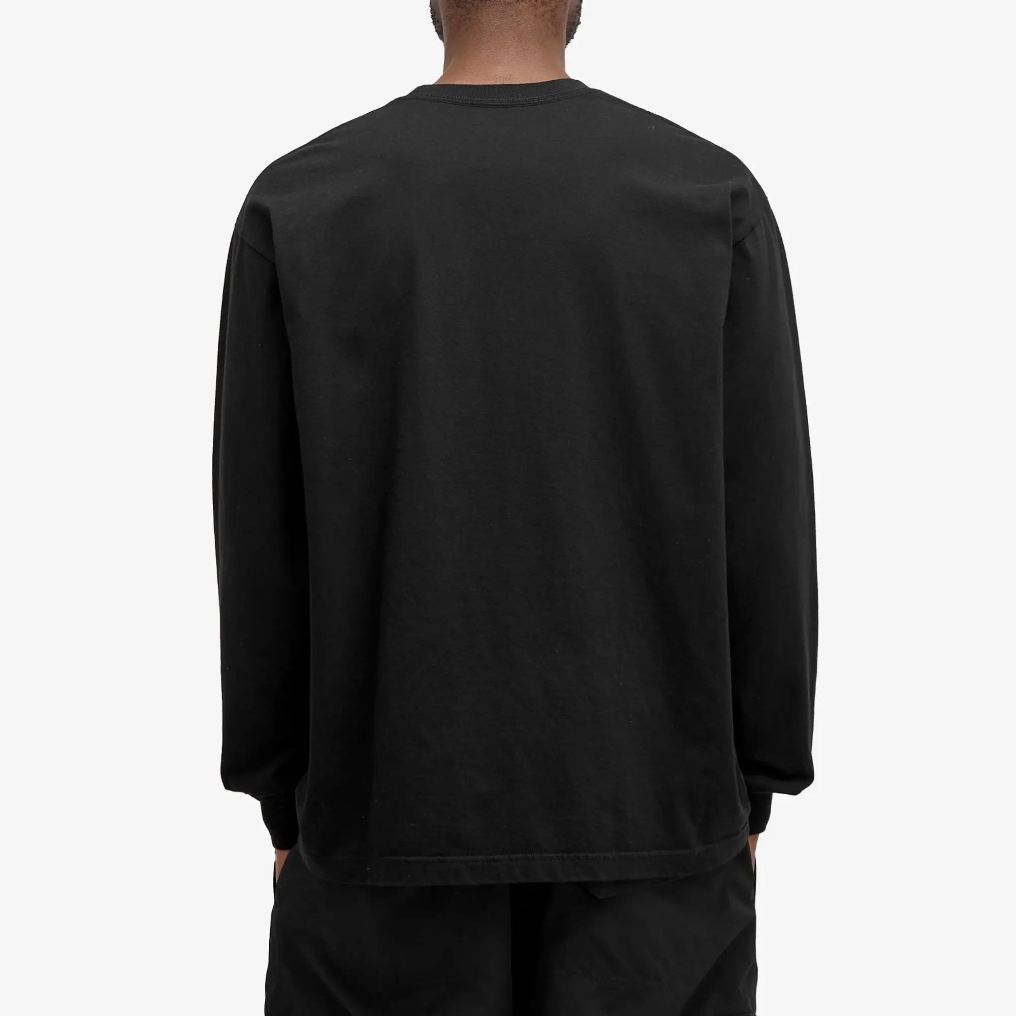Neighborhood Men's 2 Long Sleeve Box Logo T-Shirt Black
