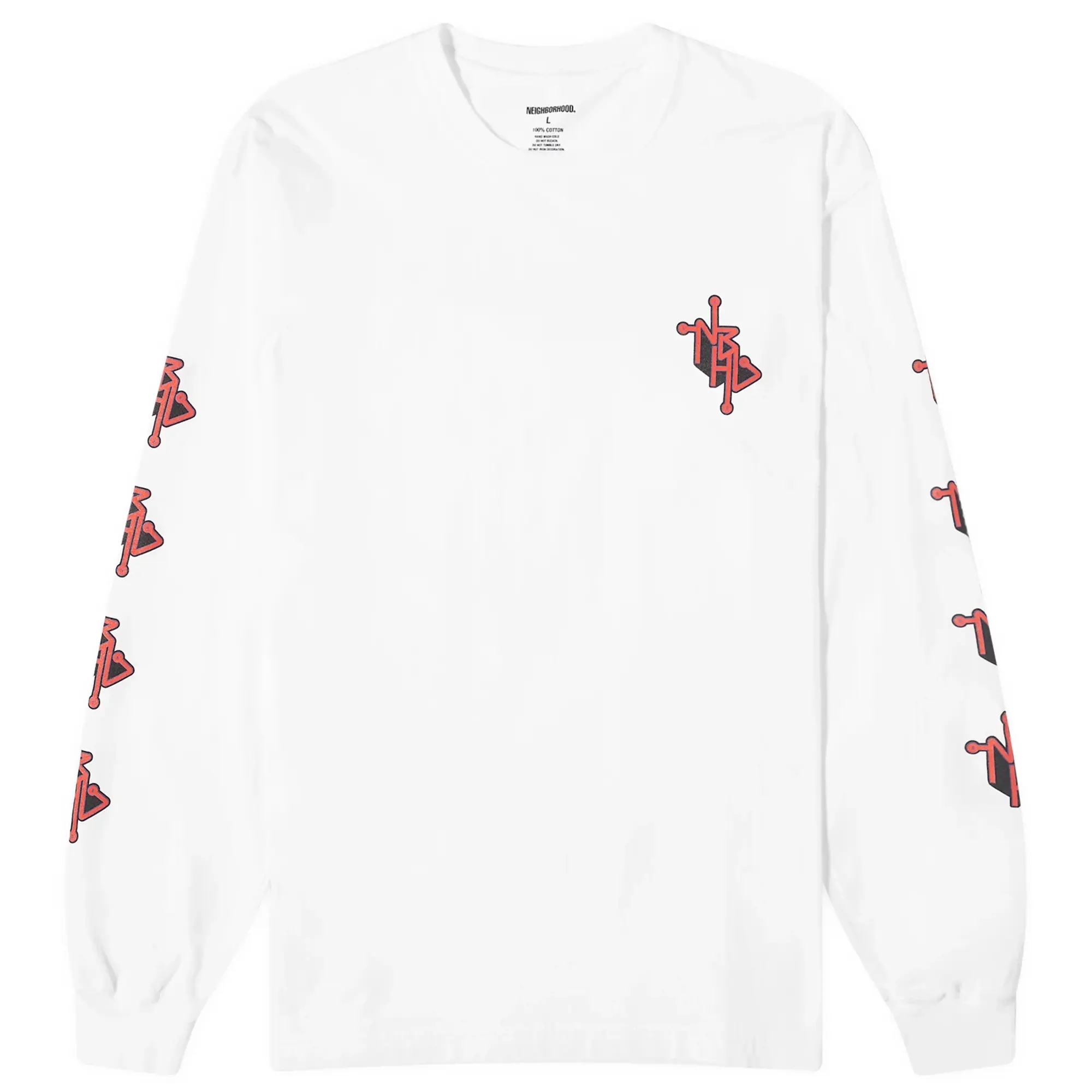 Neighborhood Men's 12 Long Sleeve T-Shirt White