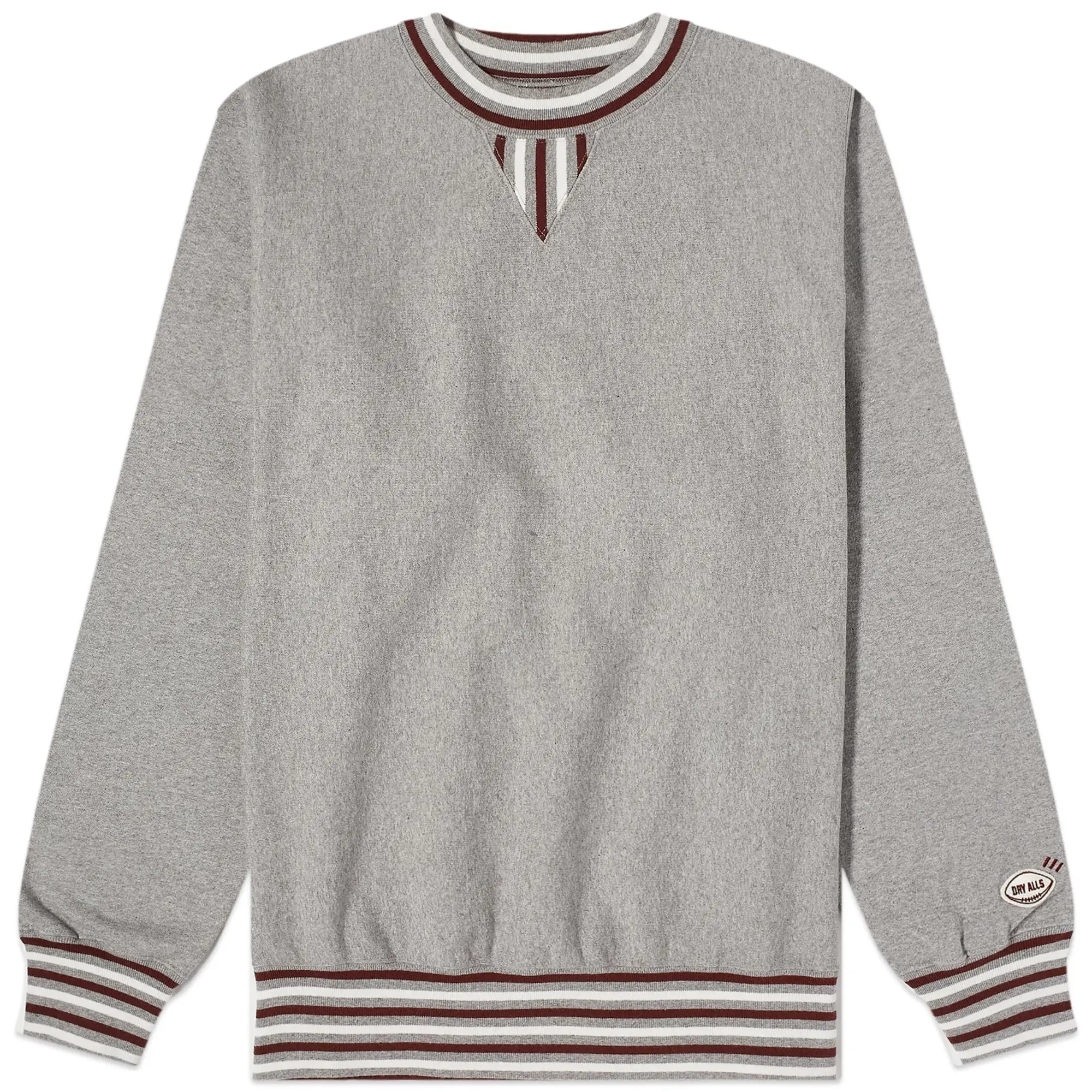 Human Made Men's Hem Line Crew Sweat Grey