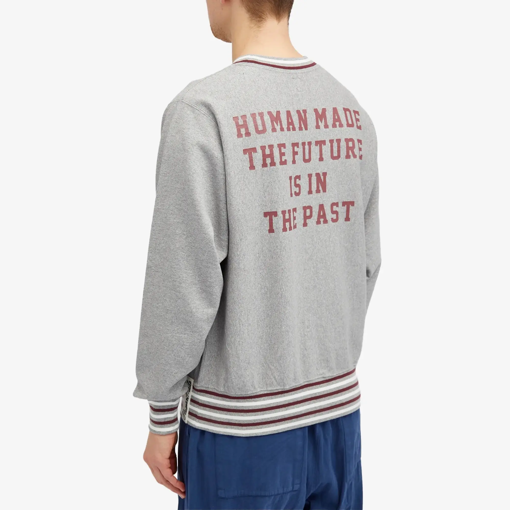 Human Made Men's Hem Line Crew Sweat Grey