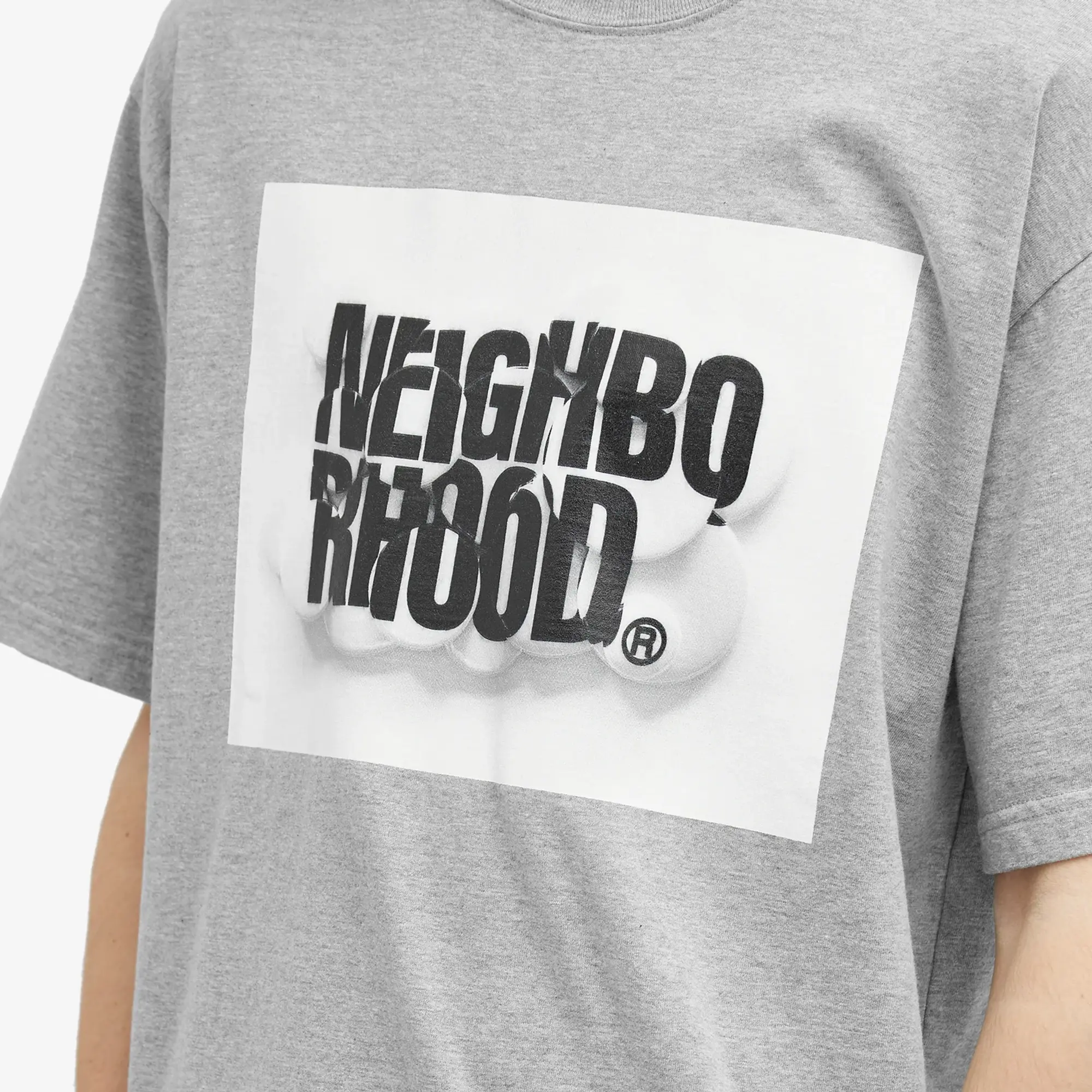Neighborhood Men's 28 Printed T-Shirt Grey