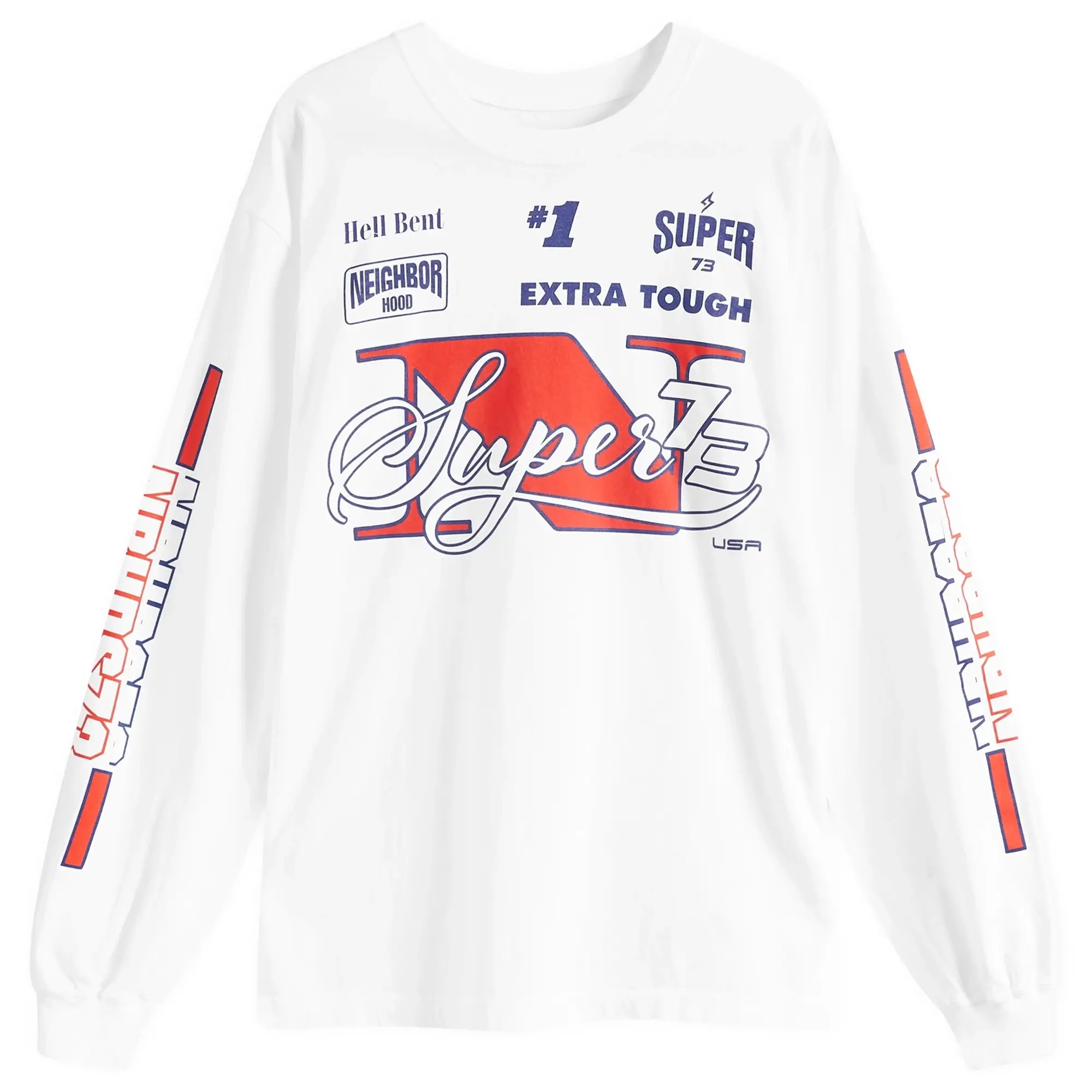 Neighborhood Men's x Super73 Long Sleeve T-Shirt White