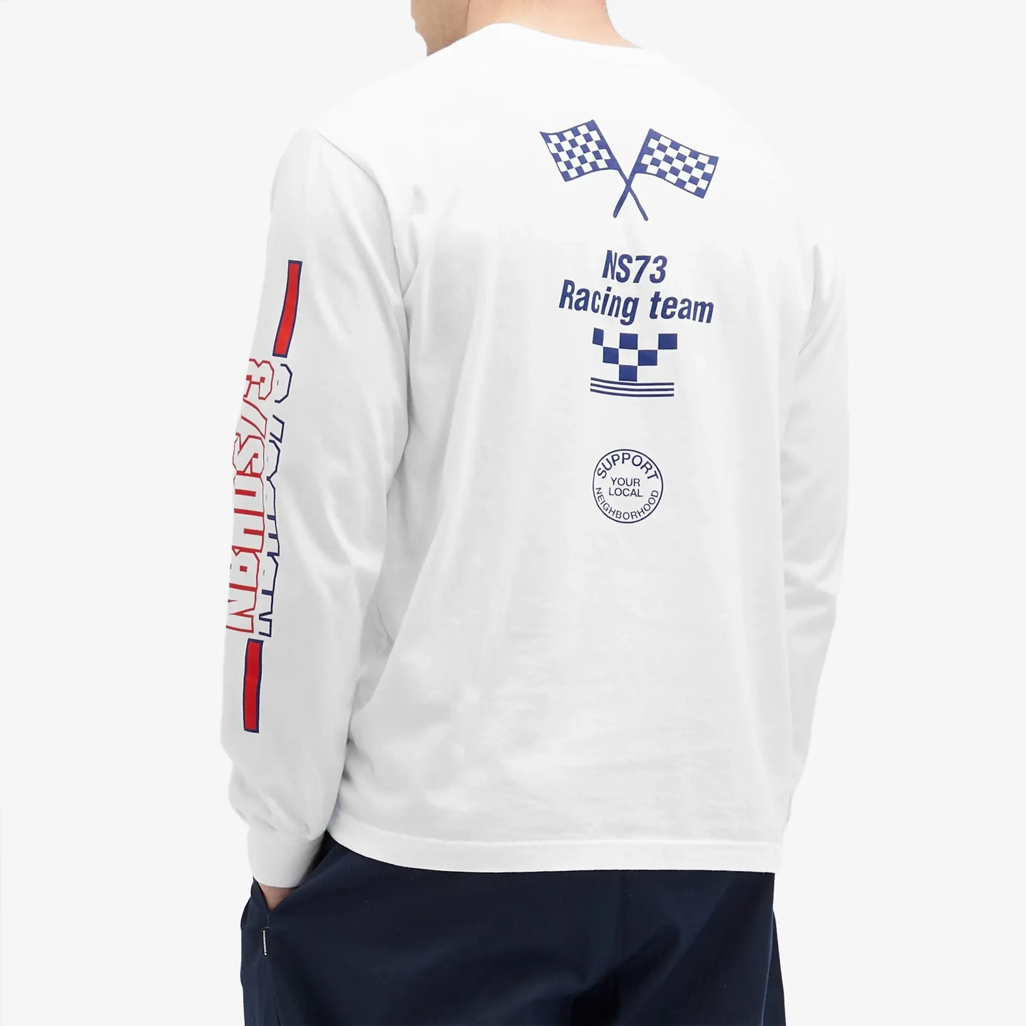 Neighborhood Men's x Super73 Long Sleeve T-Shirt White
