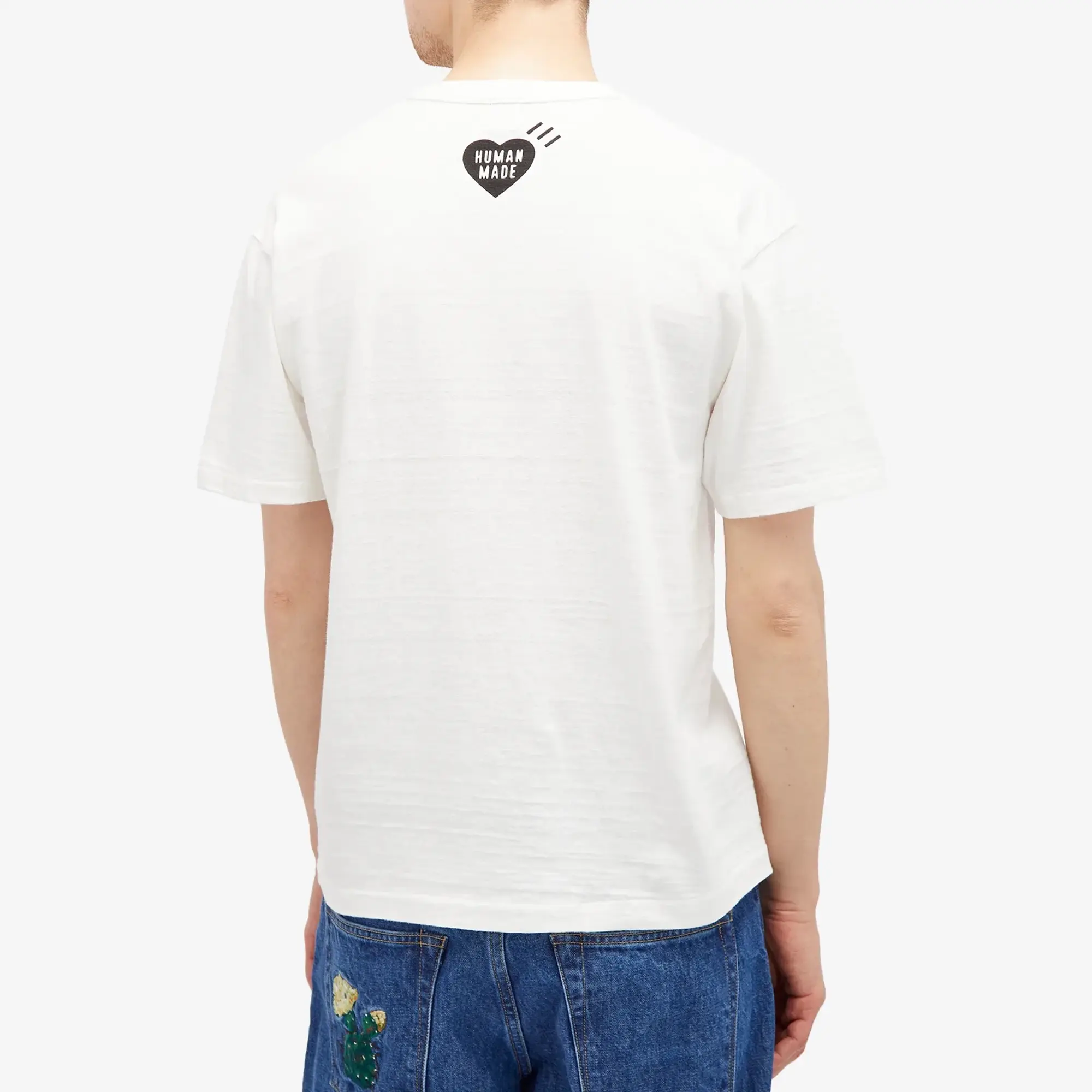 Human Made Men's Polo Tiger Bear White