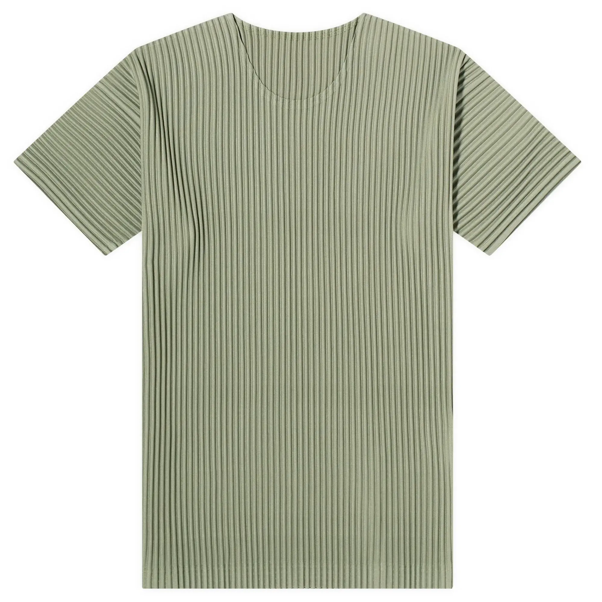 Homme Plissé Issey Miyake Men's Pleated T-Shirt Sage Green