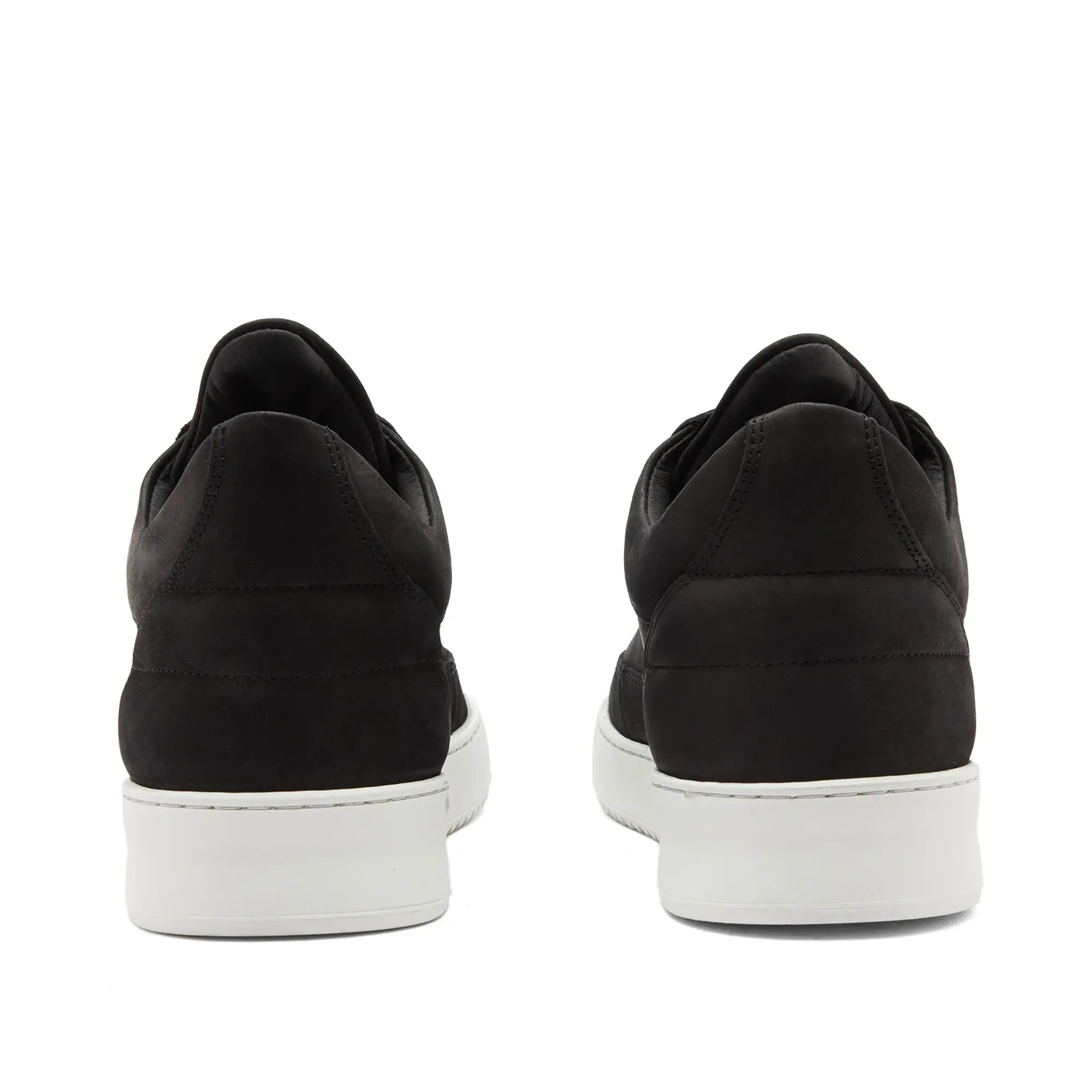 Filling Pieces Men's Low Top Sneaker Ripple Black/White Nubuck